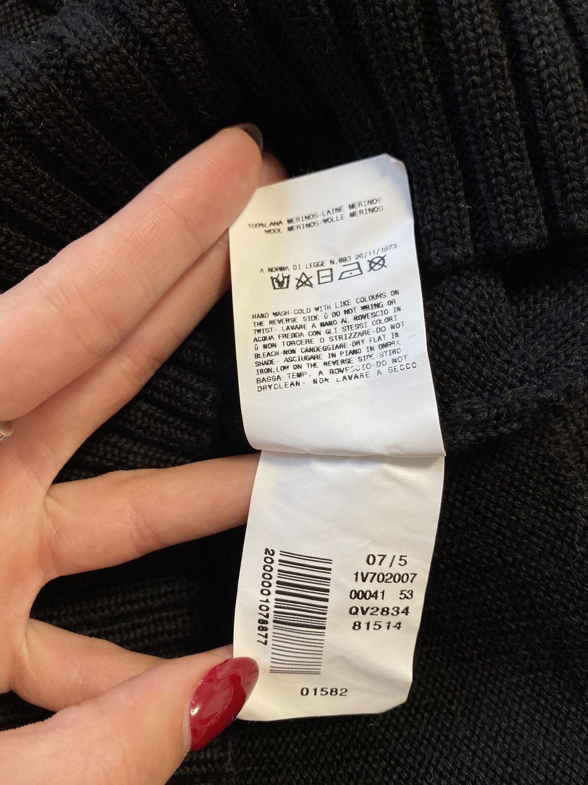 Versace Jeans Couture Versace Jeans Couture Wool Black Jumper, Size:XXXL Size US XXL / EU 58 / 5 - 9 Thumbnail