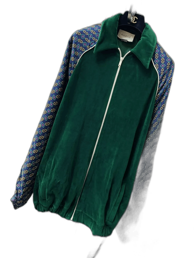 Gucci Gucci Green Velvet Baseball Jacket-2506 Size US XS / EU 42 / 0 - 1 Thumbnail