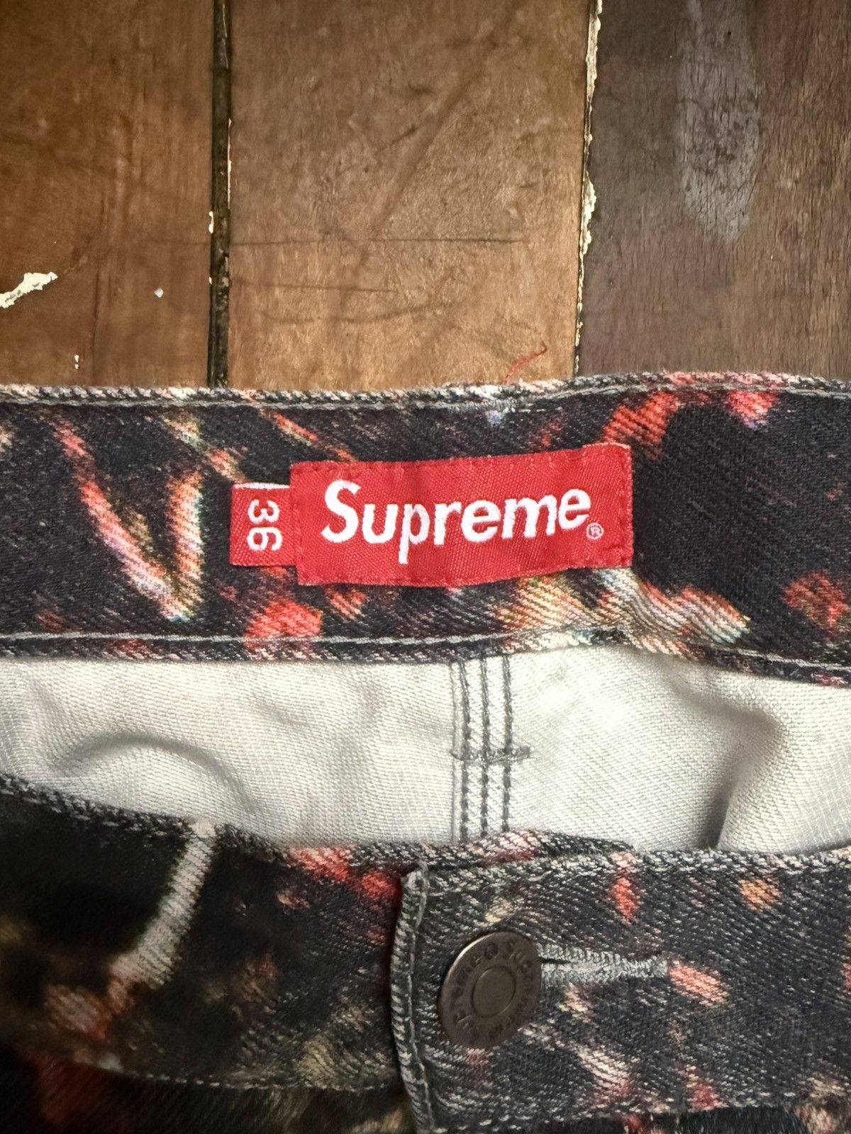 Supreme Supreme Double Knee Denim Painter Pant Woods - Black Sabbath Size US 36 / EU 52 - 4 Thumbnail