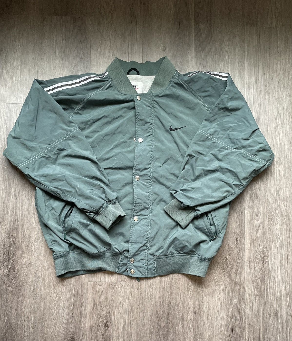 Nike × Vintage Vintage 90’s Nike “Button up” Light Jacket (Sz.XL) Size US XL / EU 56 / 4 - 1 Thumbnail