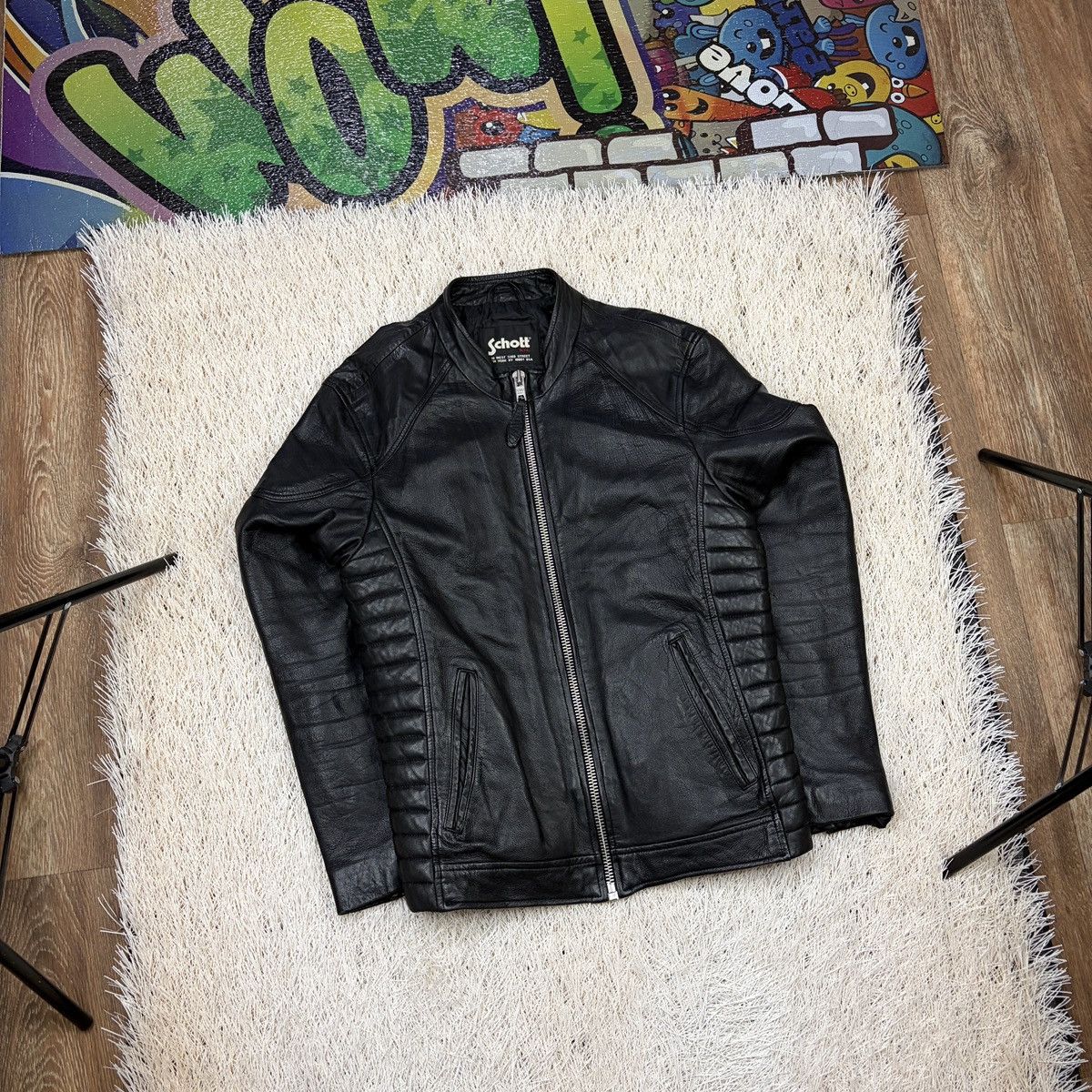 Schott × Supreme FW13 Leather MA-1 Bomber Jacket | Grailed