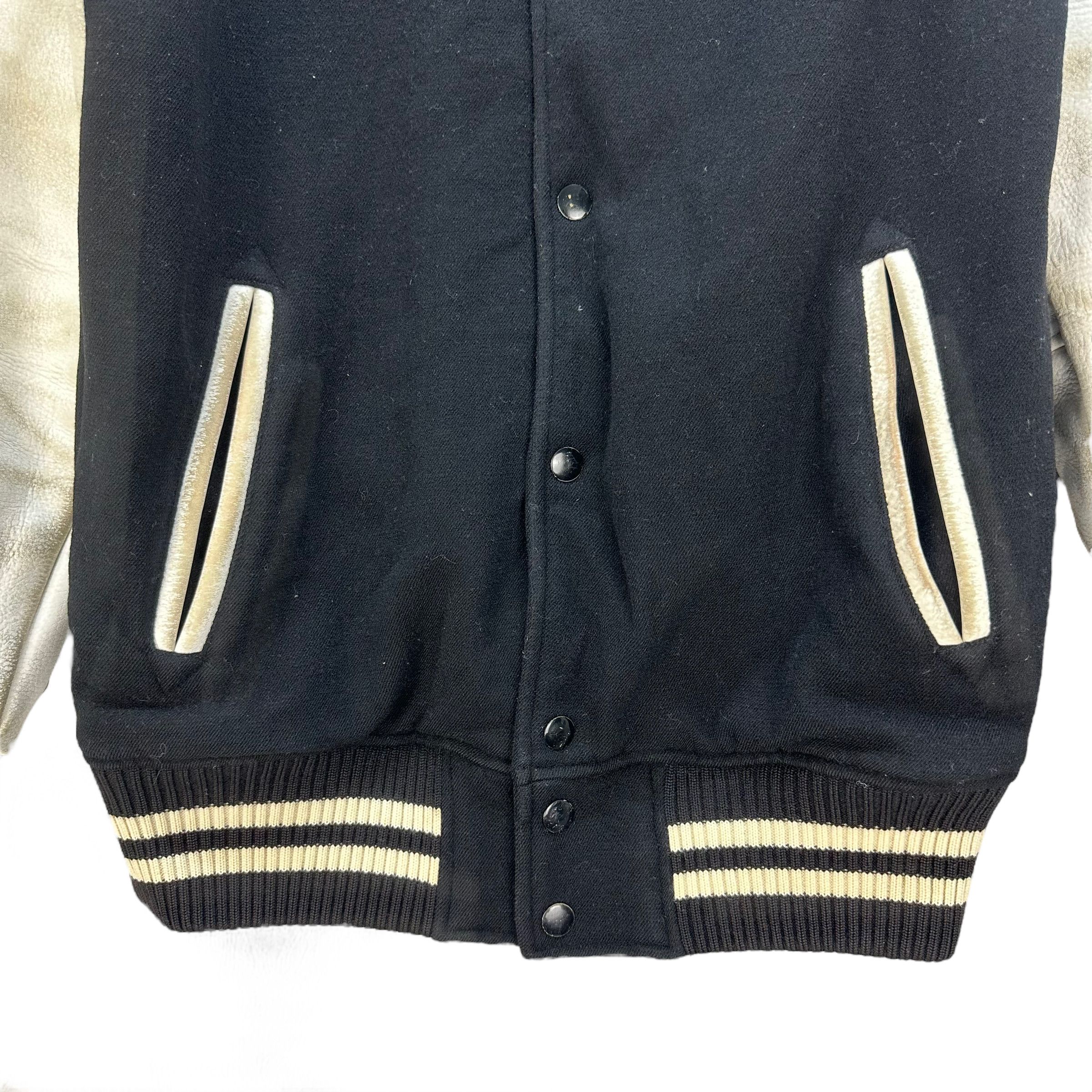 Japanese Brand PEARLY GATES WOOL LEATHER VARSITY JACKET #8180-209 Size US M / EU 48-50 / 2 - 7 Thumbnail