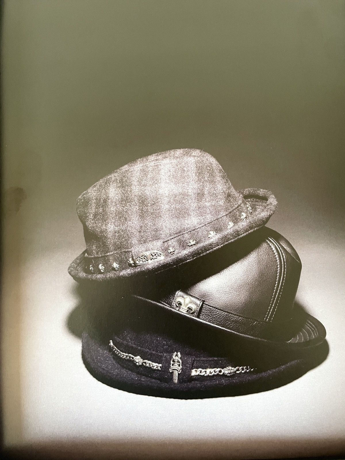 Chrome Hearts × Vintage Chrome Hearts hats pileup 9x11 Framed poster Size ONE SIZE - 2 Thumbnail