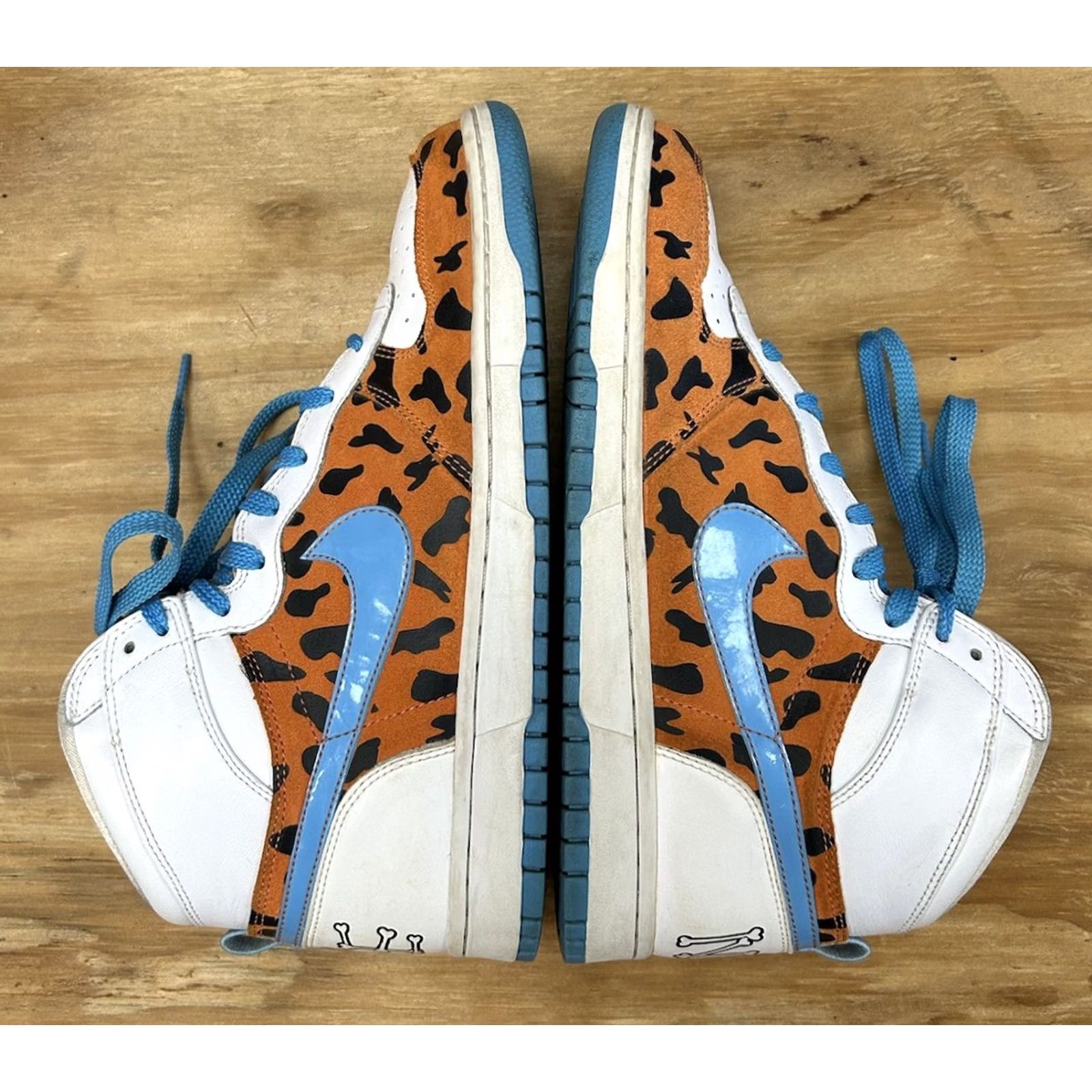Nike VINTAGE Nike Big Nike High QK Fred Flintstone Sneakers Men 9.5 White 2009 Size US 9 / EU 42 - 4 Thumbnail