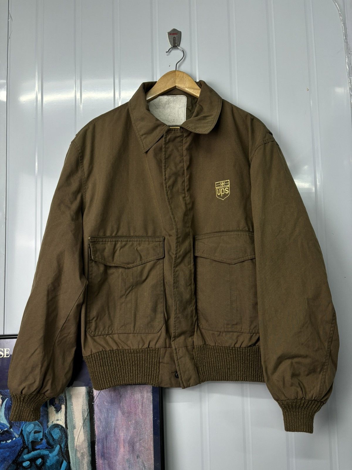 Vintage VERY RARE! Vintage 90’s UPS WorkWear Bomber Jacket Size US L / EU 52-54 / 3 - 2 Thumbnail