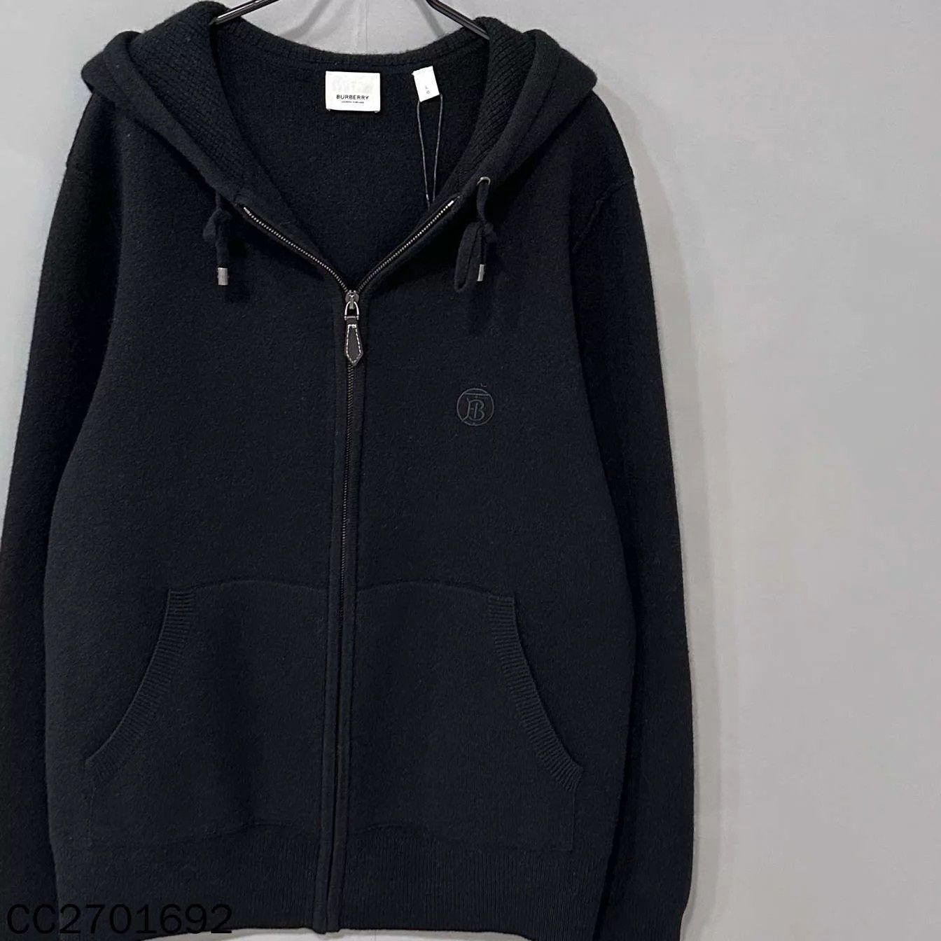Burberry Burberry Black Small Logo Cashmere Zip Jacket Size L Size US L / EU 52-54 / 3 - 2 Thumbnail