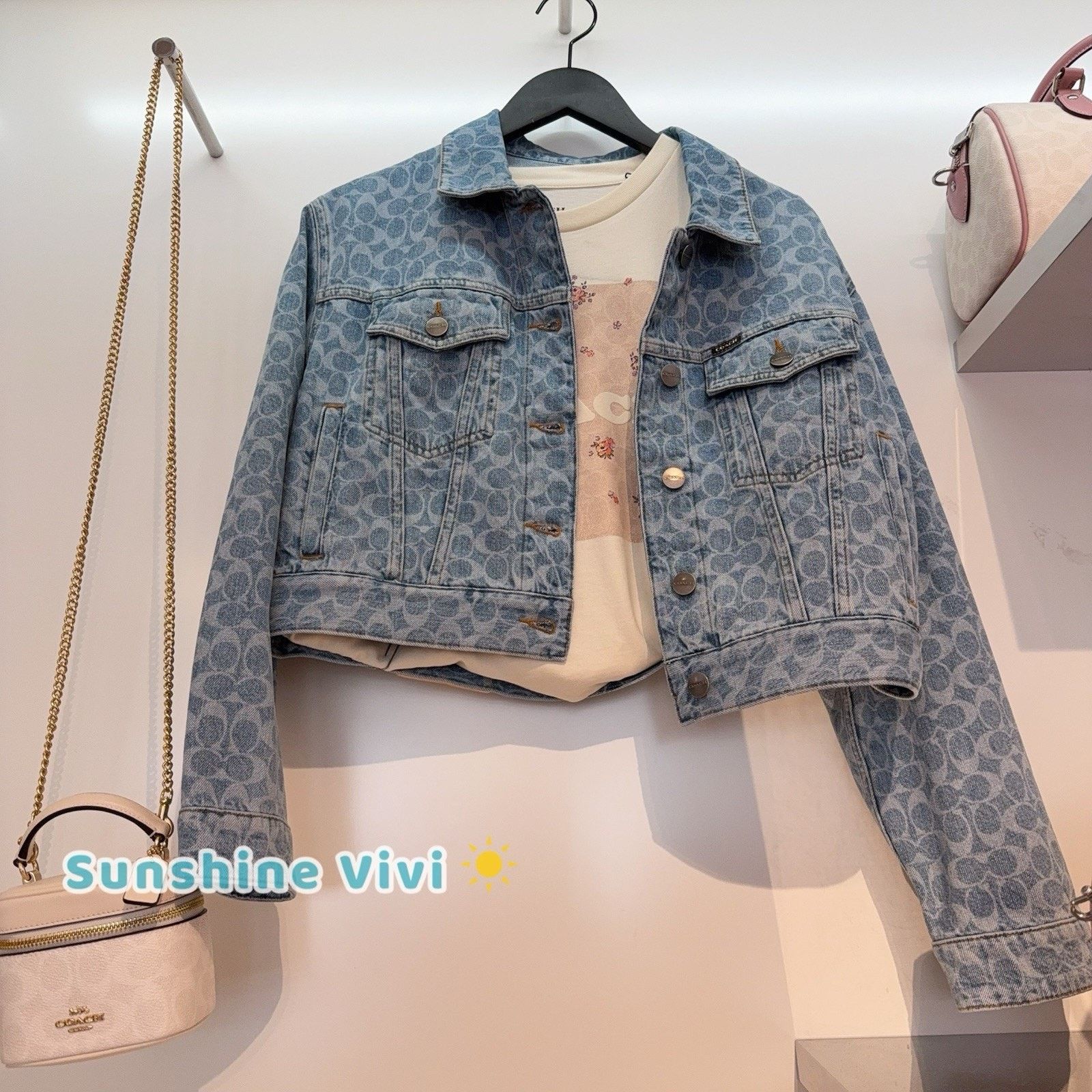 Coach NWT COACH Denim Jacket Woman's CAH16 Large Size L / US 10 / IT 46 - 2 Thumbnail