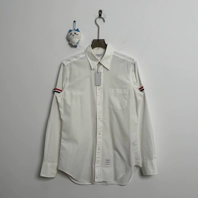 Thom Browne Thom Browne White double-sleeved shirt 2503-Nextarrow Size US L / EU 52-54 / 3 - 1 Thumbnail