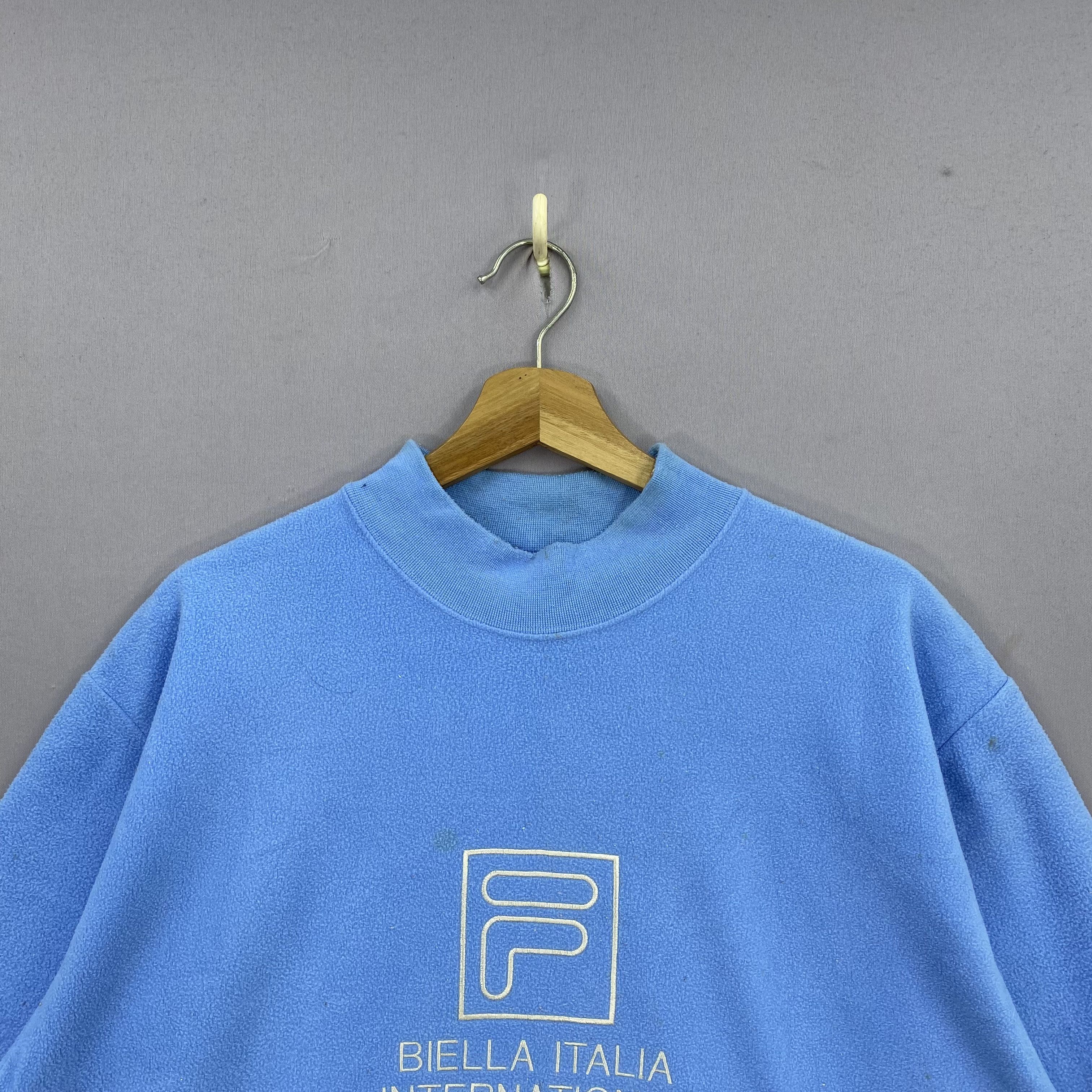 Fila Vintage 90s Fila Biella Italia Sweater Mock Neck Jumper Size US L / EU 52-54 / 3 - 3 Thumbnail