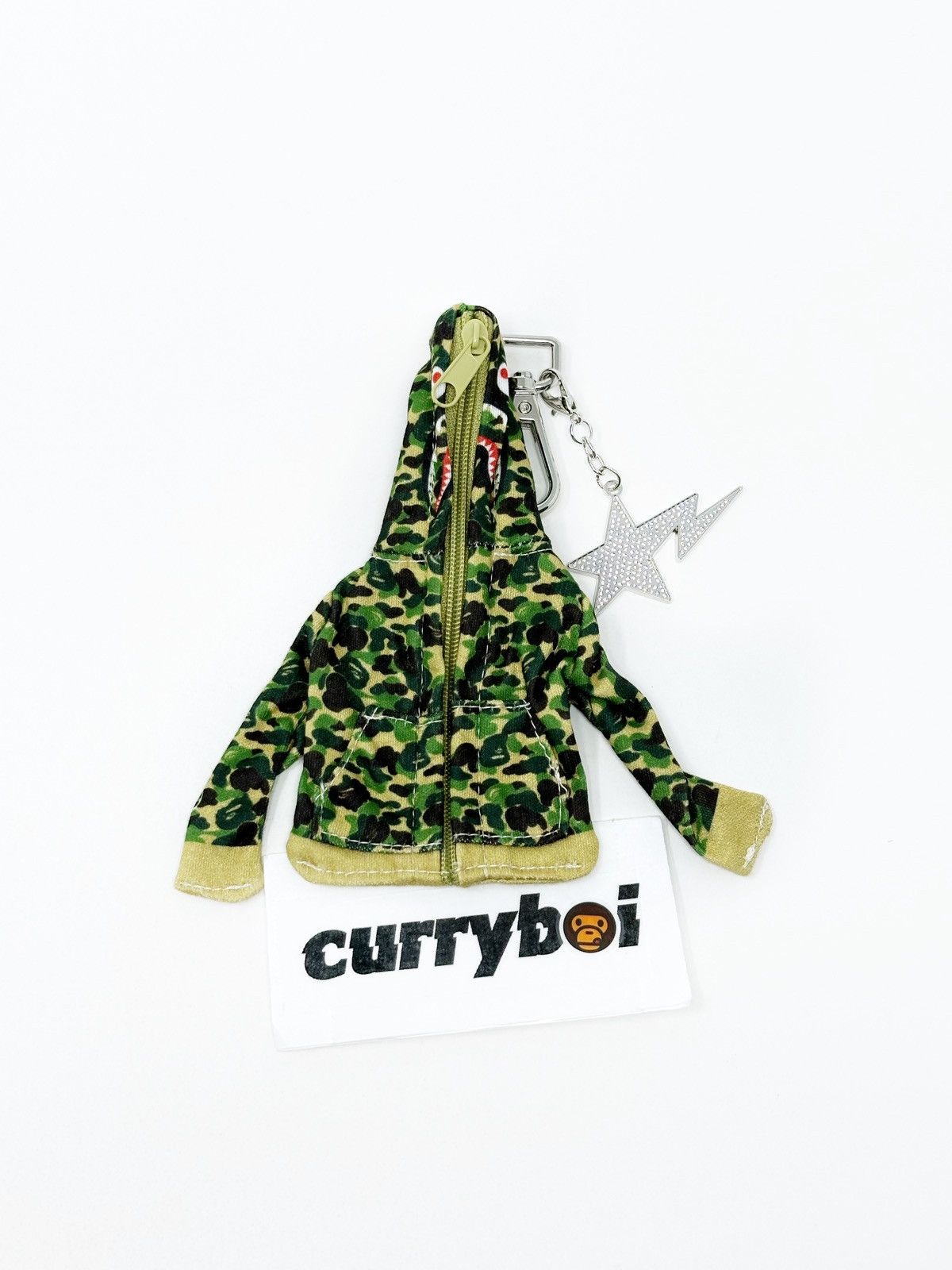 Bape BAPE Shark Full Zip Hoodie Keychain Green Size ONE SIZE - 3 Thumbnail