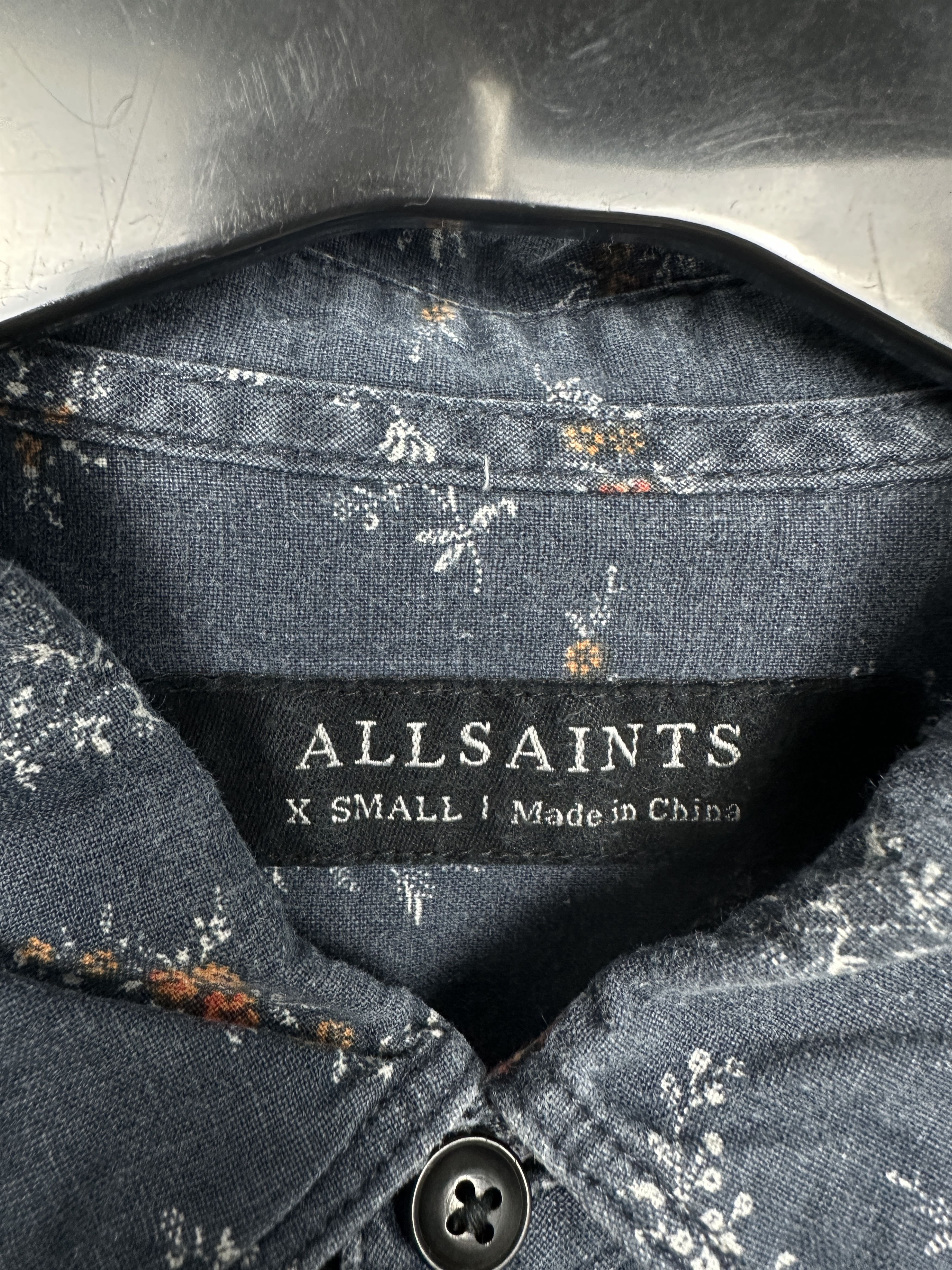 Allsaints Allsaints Mens LINEN Chesaw Floral Print Shirt Size US XS / EU 42 / 0 - 3 Thumbnail