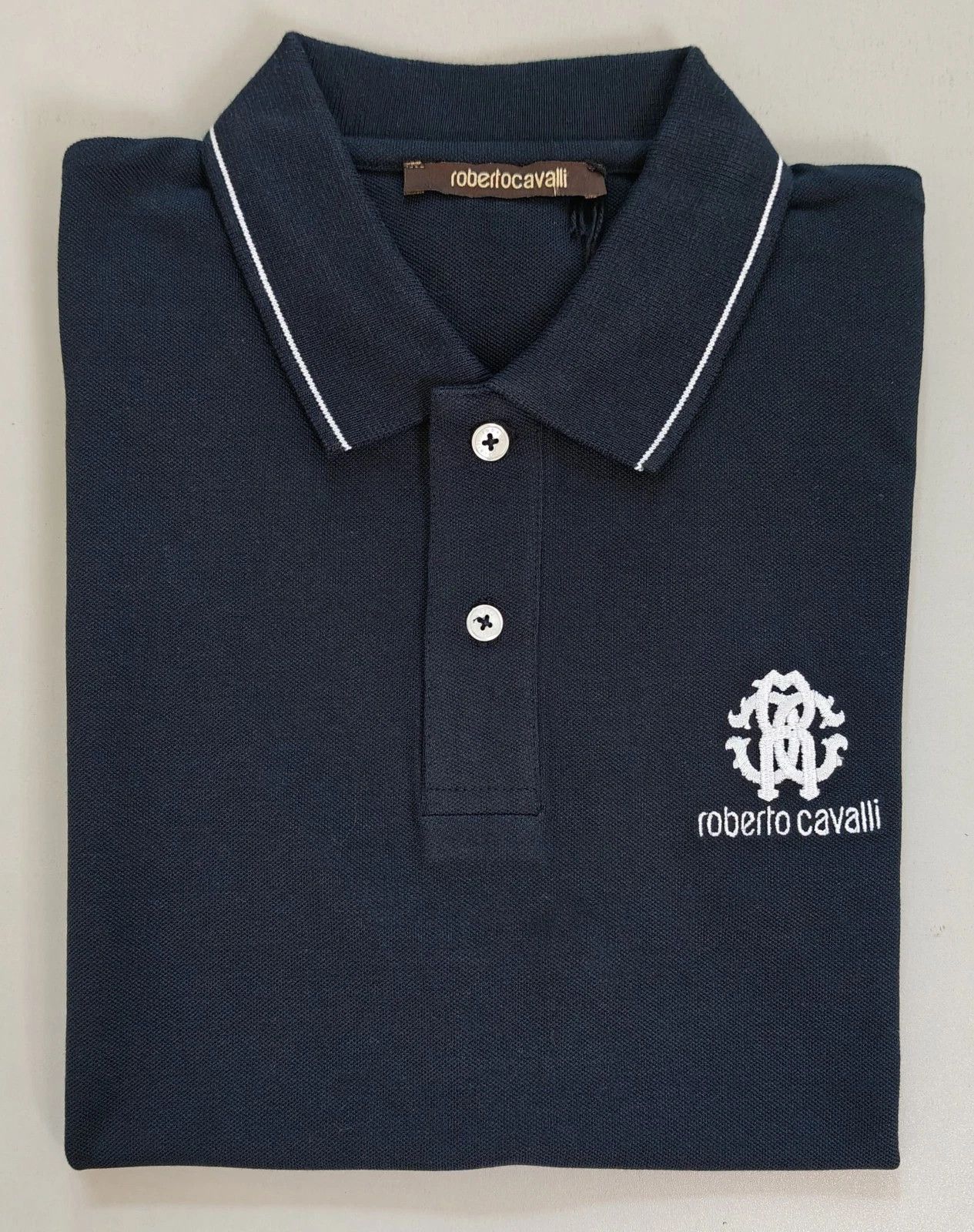 Roberto Cavalli Robert Cavalli RC Monogram-Embroidered Polo Shirt T / 6011 Size US M / EU 48-50 / 2 - 1 Thumbnail