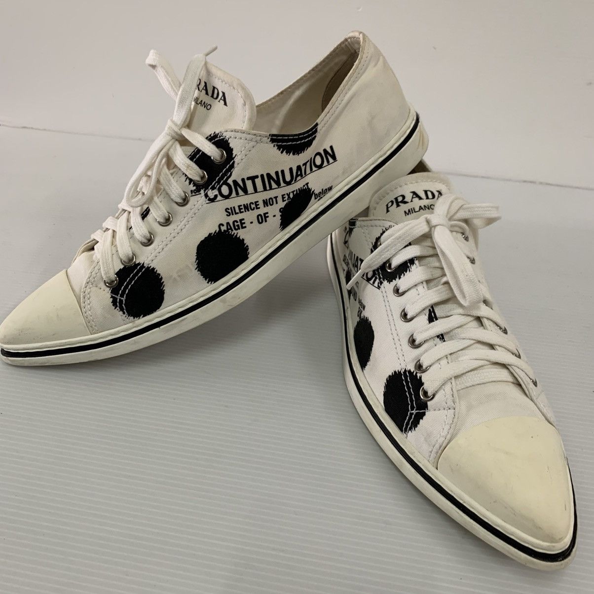Prada PRADA POINTED-TOE GABARDINE WITH PRINT Shoes Size US 6.5 / EU 39-40 - 6 Thumbnail