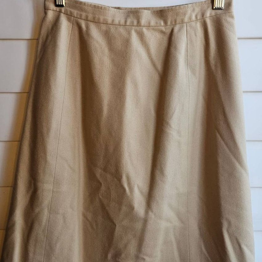 Pendleton Young Pendleton Vintage Wool Khaki High Waist A-Line Skirt Size 28" / US 6 / IT 42 - 13 Thumbnail