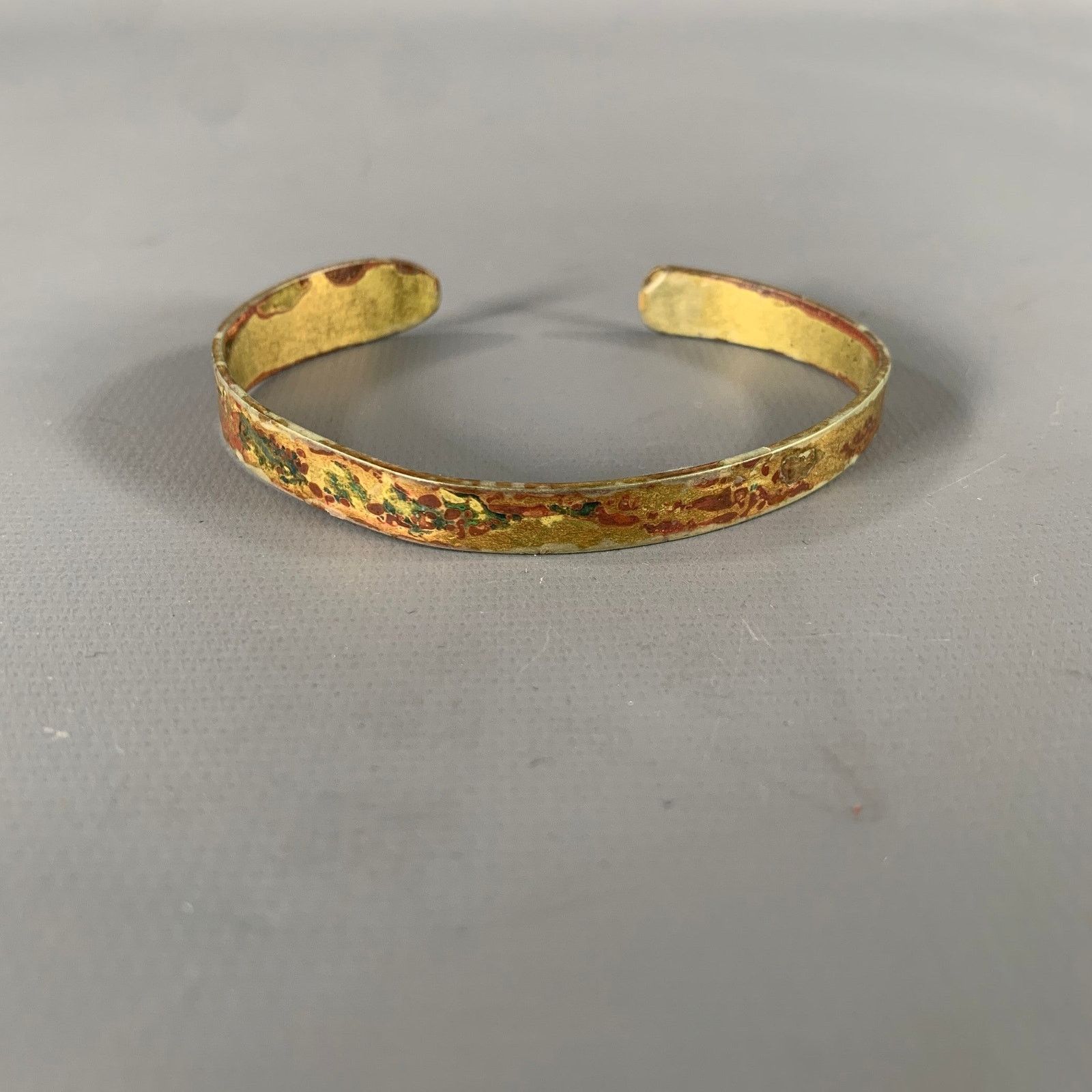 Maison Margiela MAISON MARGIELA Brass Oxidized Metal Bracelet Size ONE SIZE - 1 Thumbnail