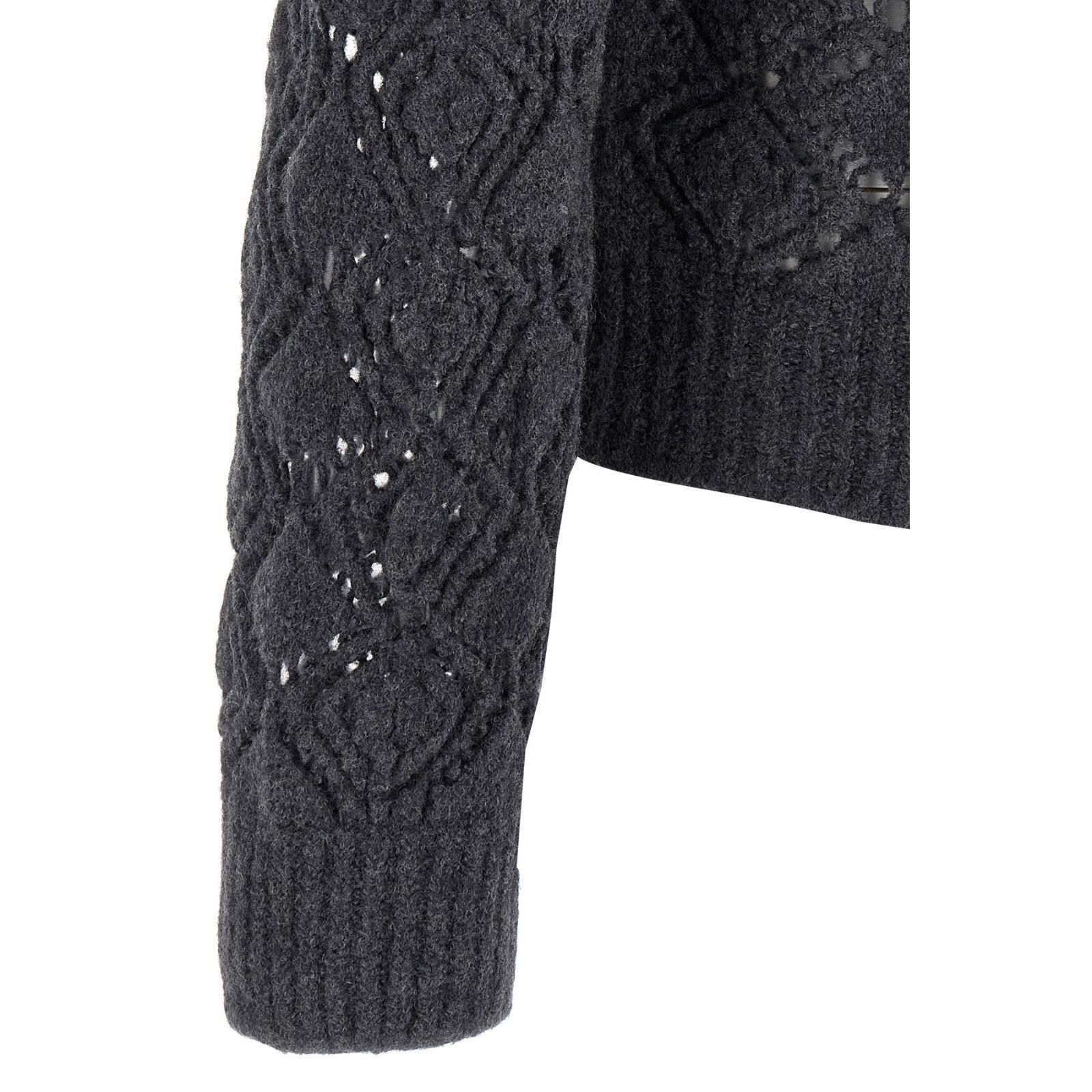 Jil Sander JIL SANDER Openwork Gray Wool Cardigan New & Authentic (Men' Size US M / EU 48-50 / 2 - 4 Thumbnail