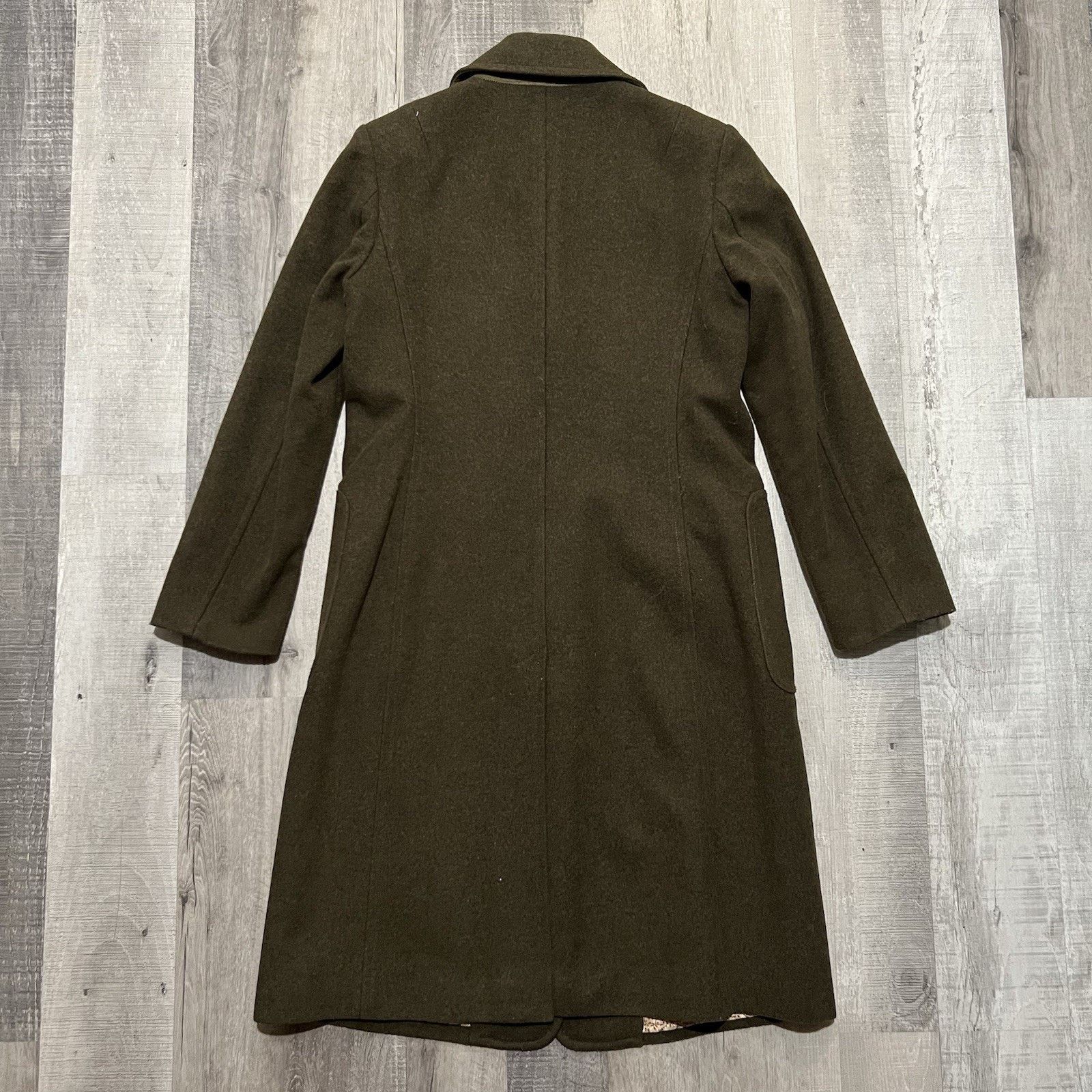 J.Crew VTG J Crew Womens Wool Car Military Long Trench Overcoat 40" Size M / US 6-8 / IT 42-44 - 2 Thumbnail