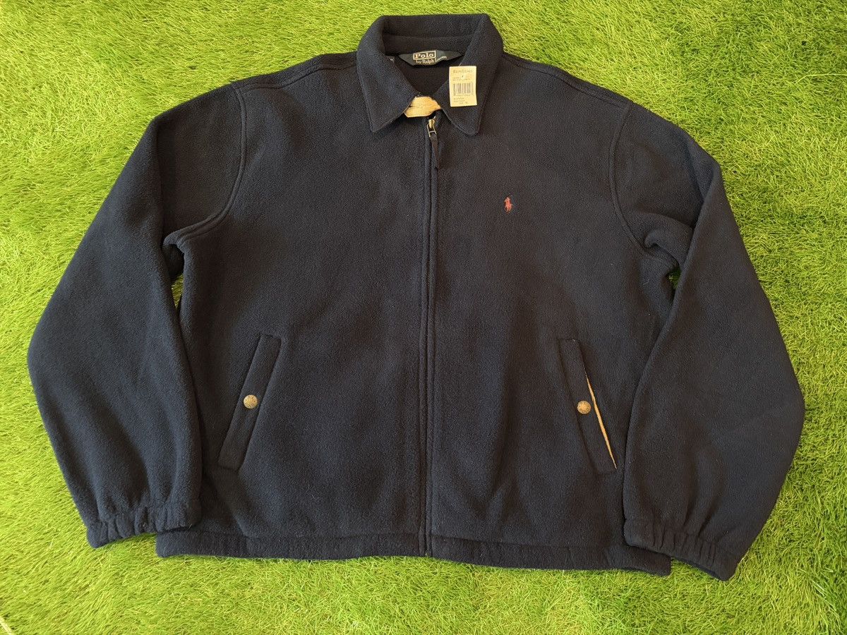 Polo Ralph Lauren NEW Vintage 90s Polo Ralph Lauren Blue Fleece Bomber Jacket Size US XL / EU 56 / 4 - 1 Thumbnail