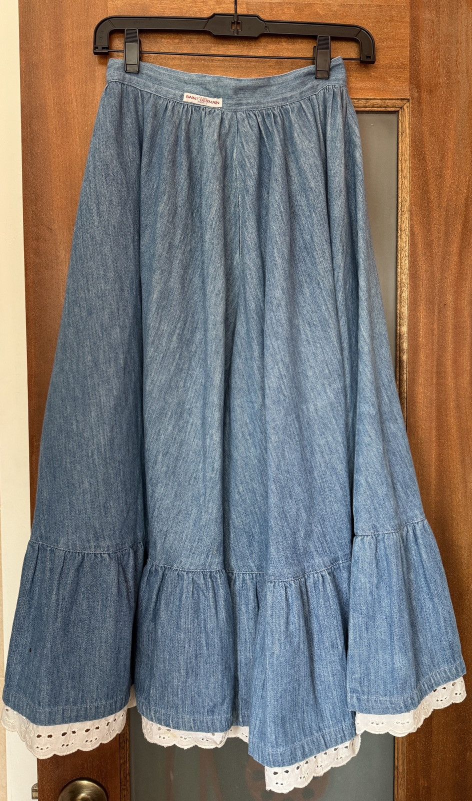 Other Jean Saint Germain Paris Vtg Chambray Pleated Denim Skirt Size 24" / US 00 / IT 34 - 1 Thumbnail