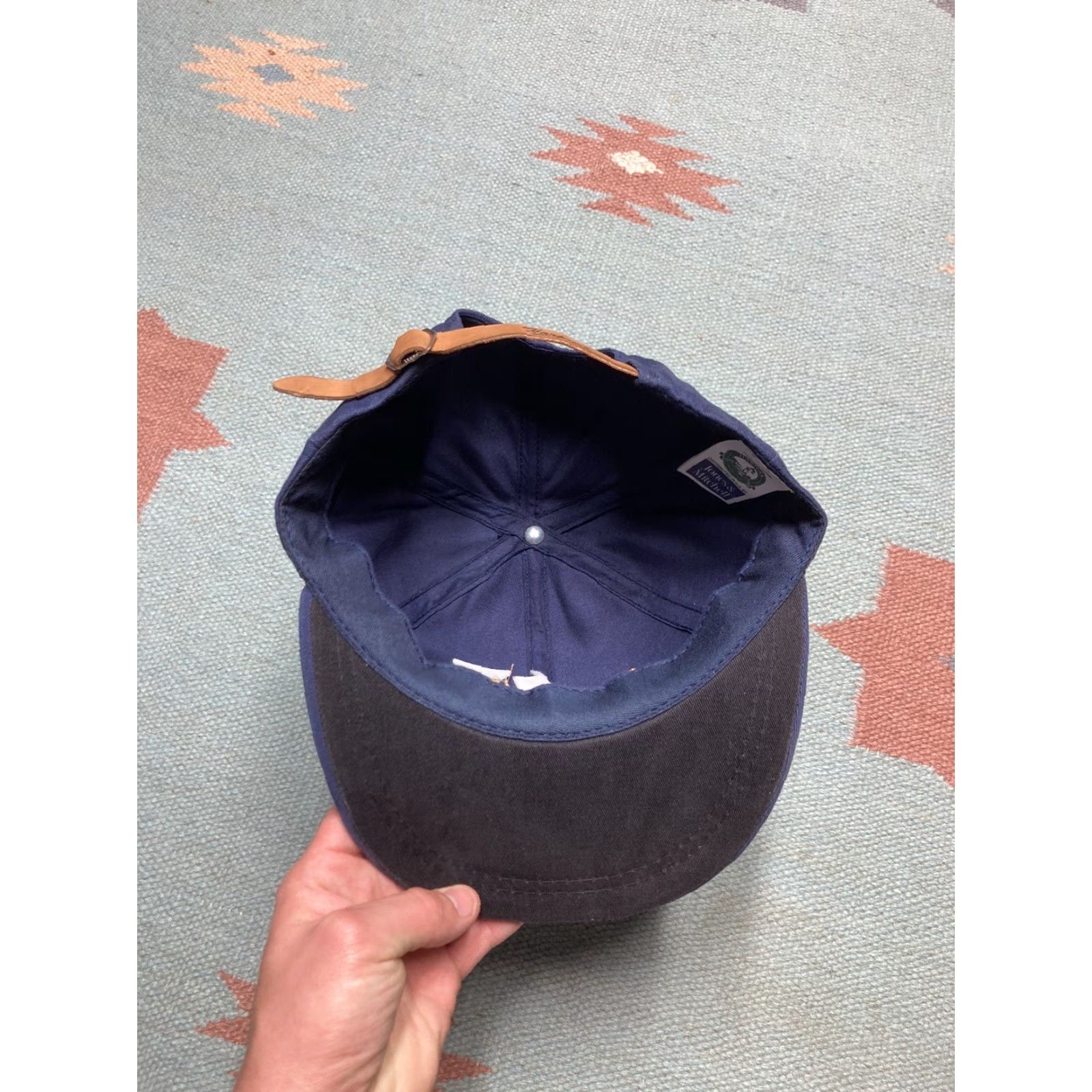 Vintage VINTAGE Collegiate strapback hat cap MSU Michigan state university college bar navy blue Men Adjustable Blue University Strapback Mens Size ONE SIZE - 5 Thumbnail