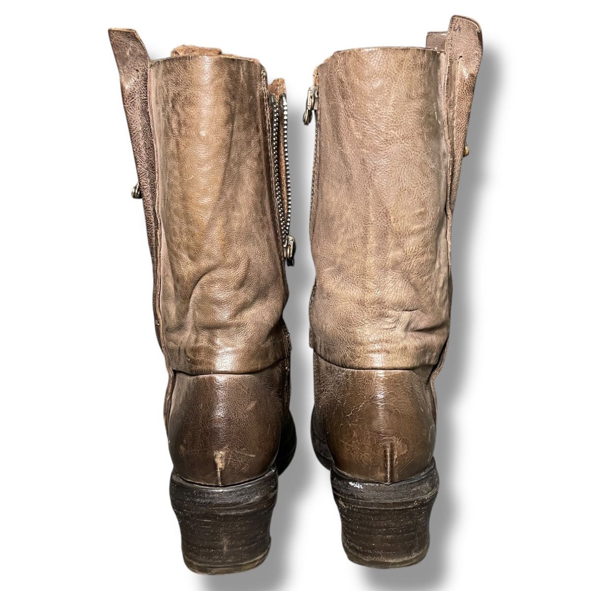 A.S.98 A.S98 Military Side-zip Layered Heeled Boots Size US 6 / IT 36 - 11 Thumbnail