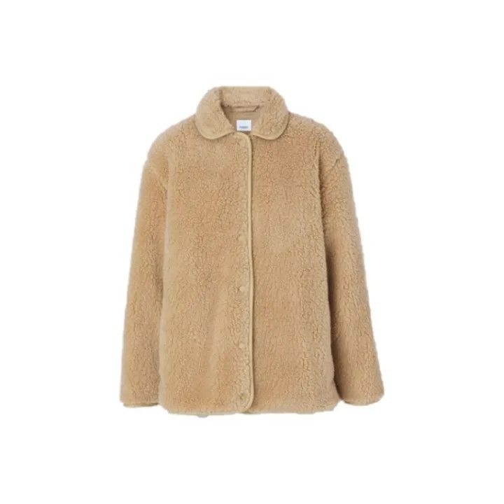 Burberry Burberry Beige Oversized Wool Blend Jacket 0079 Size M / US 6-8 / IT 42-44 - 1 Thumbnail