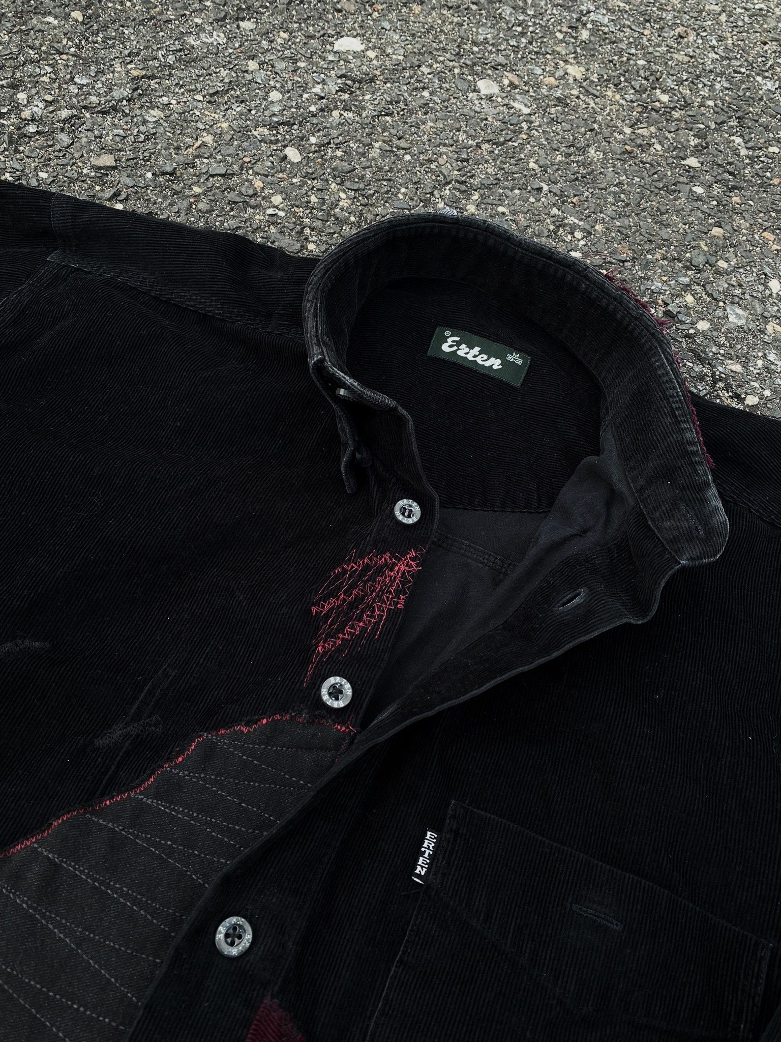 Other Vintage Repaired Patchwork Kapital Inspired Black corduroy Size US L / EU 52-54 / 3 - 11 Thumbnail