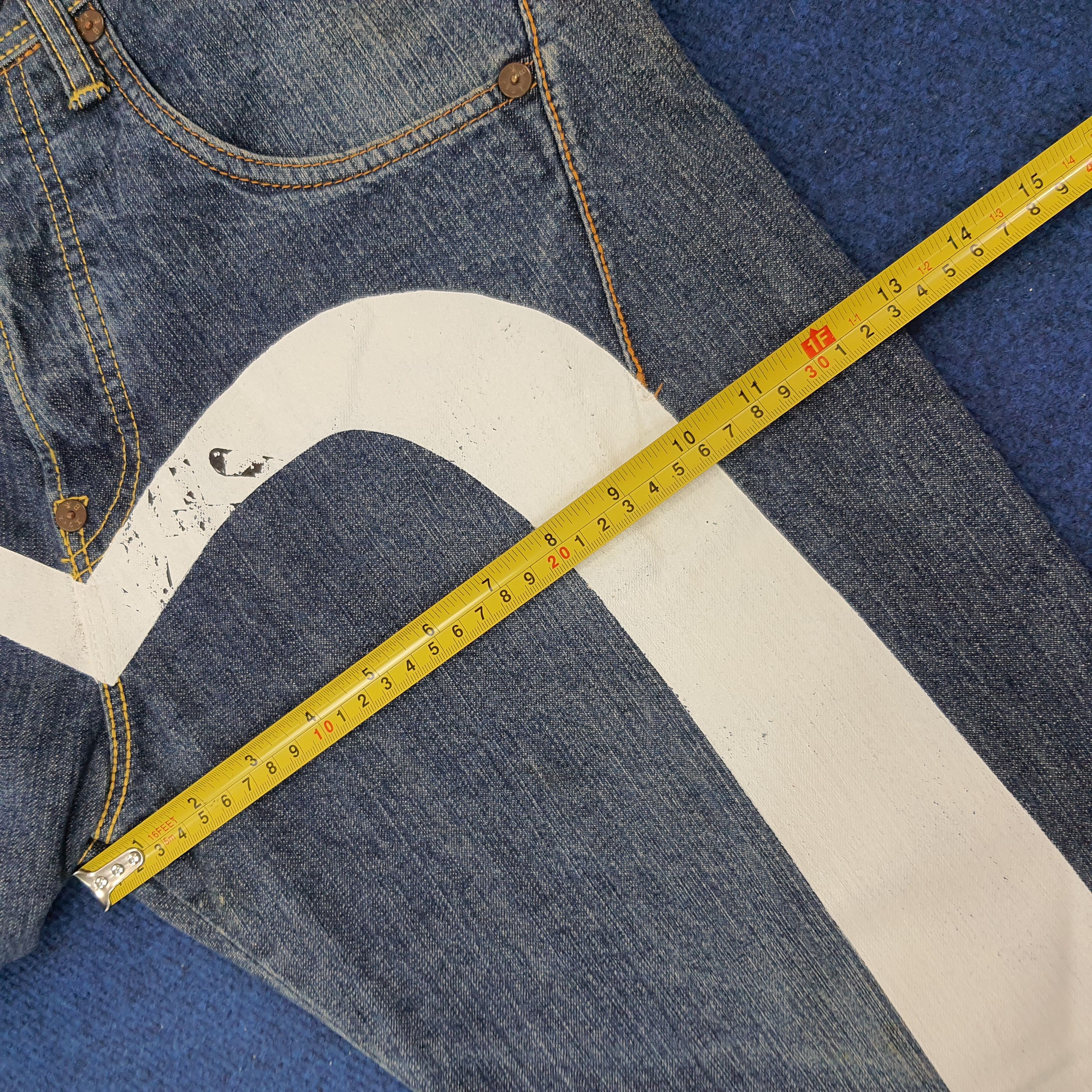 Japanese Brand × Vintage Vintage Evisu Paris France Custom Daicock Jeans Size US 31 - 14 Thumbnail