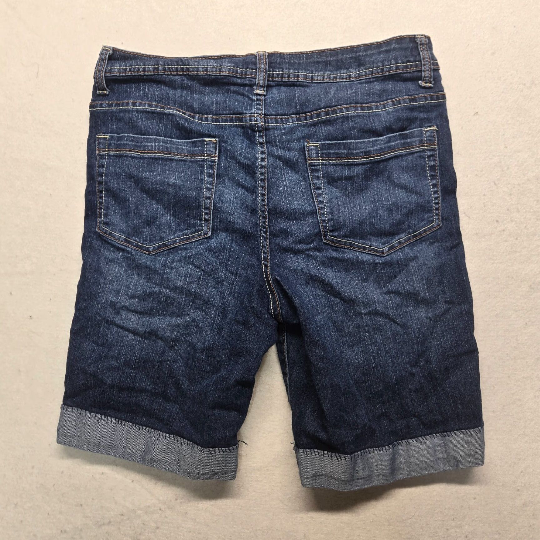 Faded Glory Faded Glory Denim Shorts Dark Wash Jorts 5-Pocket 10 Adult Women's Blue Regular Rise High Waist Stretch Pockets Belt Loops 11.5 Inseam Casual Jeans Size 32" / US 10 / IT 46 - 7 Thumbnail