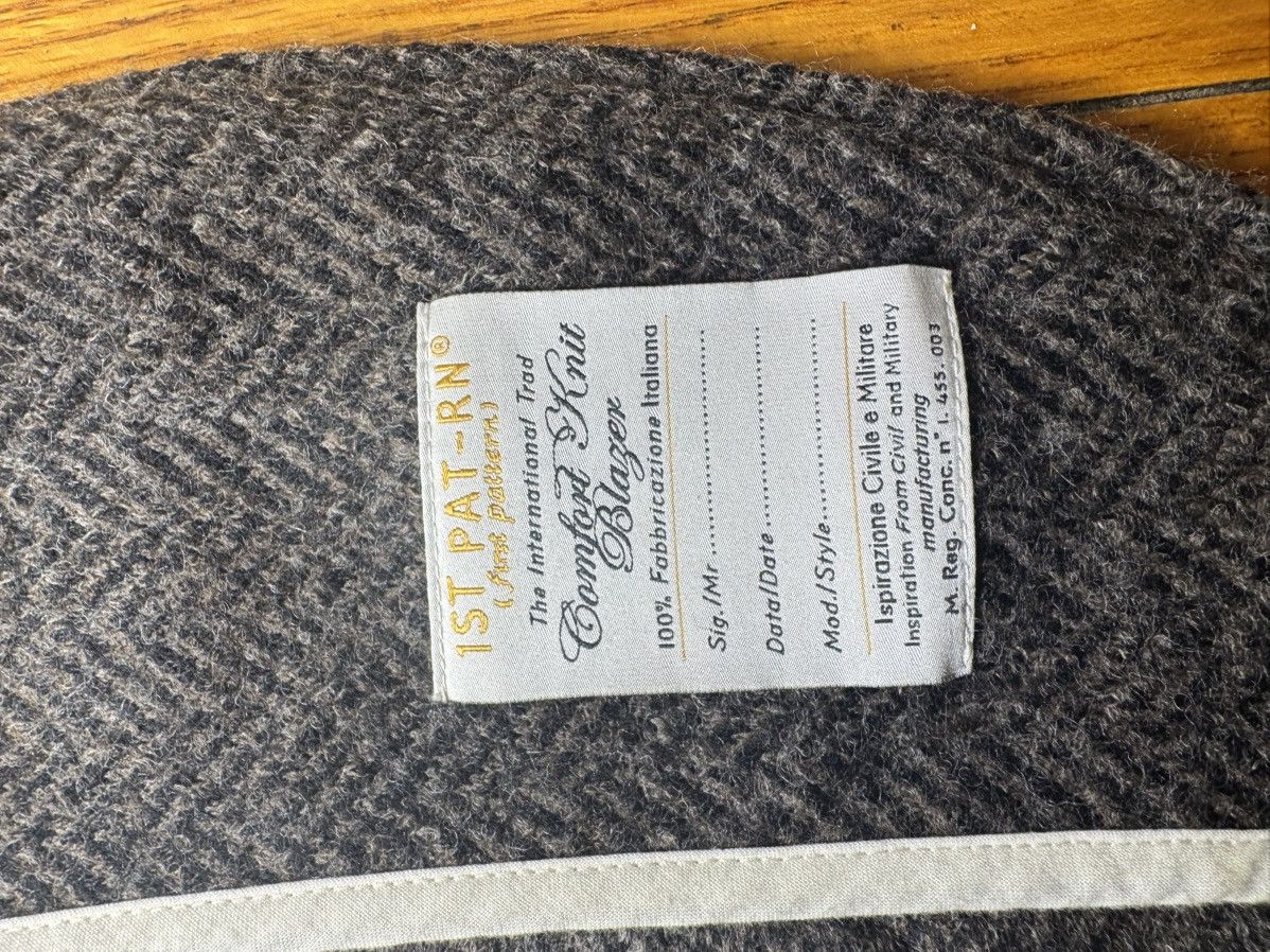 1ST PAT-RN EVANS "HERRINGBONE DI MAGLIA" PURE WOOL - XXL Size 44R - 6 Thumbnail