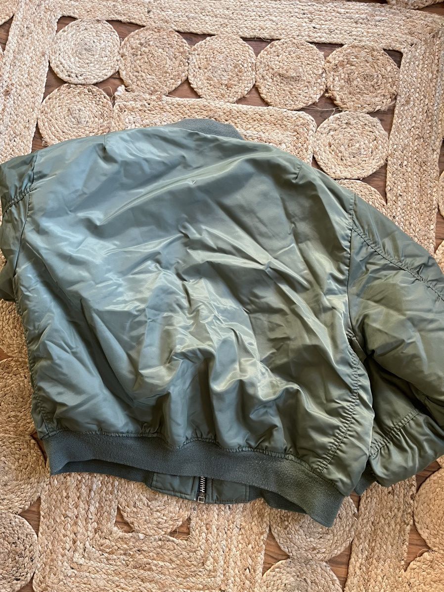 Japanese Brand × Vintage 90s alpha 🪖ma-1 bomber flight ma1 ideal cwu-45 flyers Size US XL / EU 56 / 4 - 7 Thumbnail