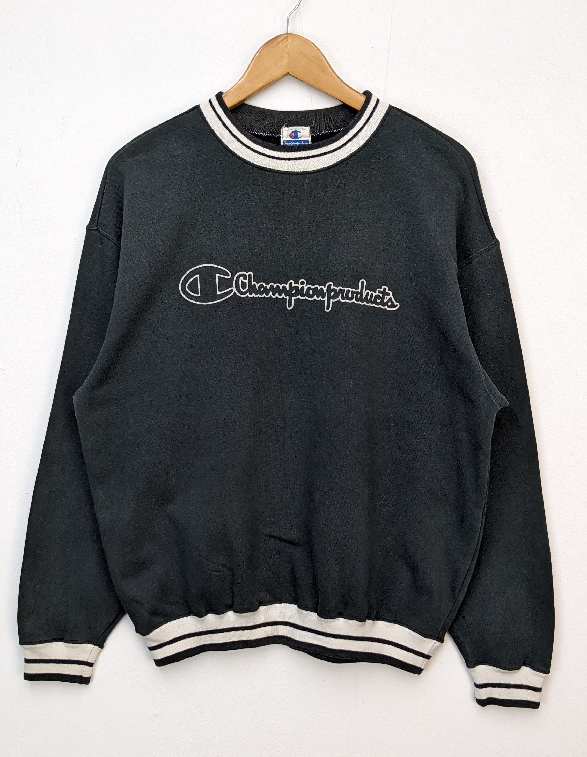 Vintage Champion Products Spell Out Big Logo Sweatshirt