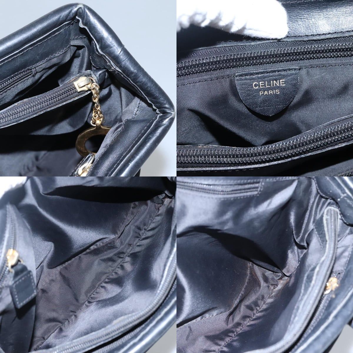 Celine CELINE Shoulder Bag Nylon Black Gold Size ONE SIZE - 11 Thumbnail