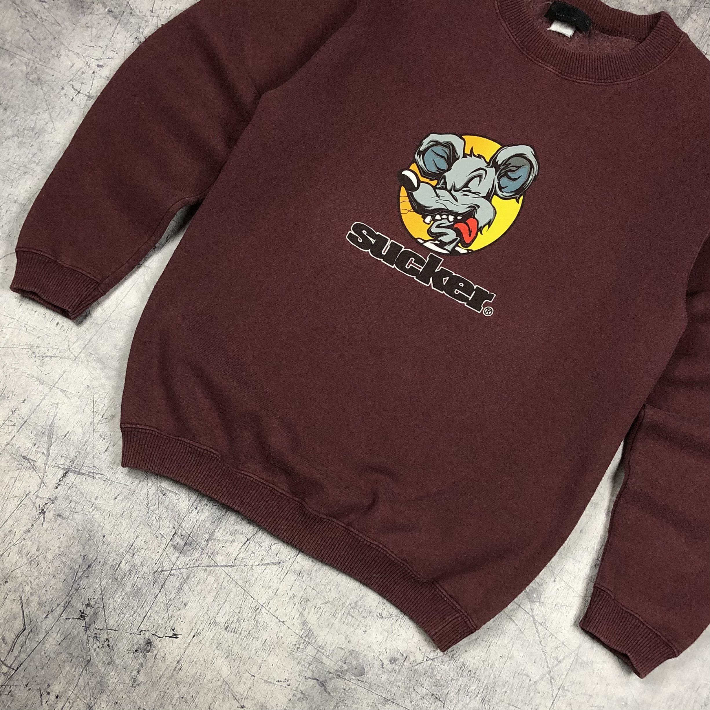 Vintage Vintage 90s Sucker Brand Rat Skateboard Sweatshirt Size US M / EU 48-50 / 2 - 7 Thumbnail