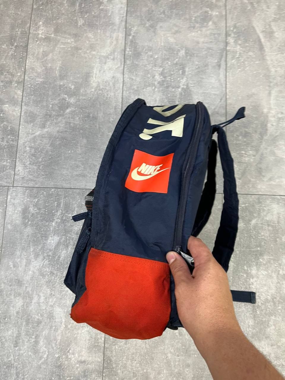 Vintage Vintage Nike overprint logo y2k nylon big backpack Size ONE SIZE - 4 Thumbnail