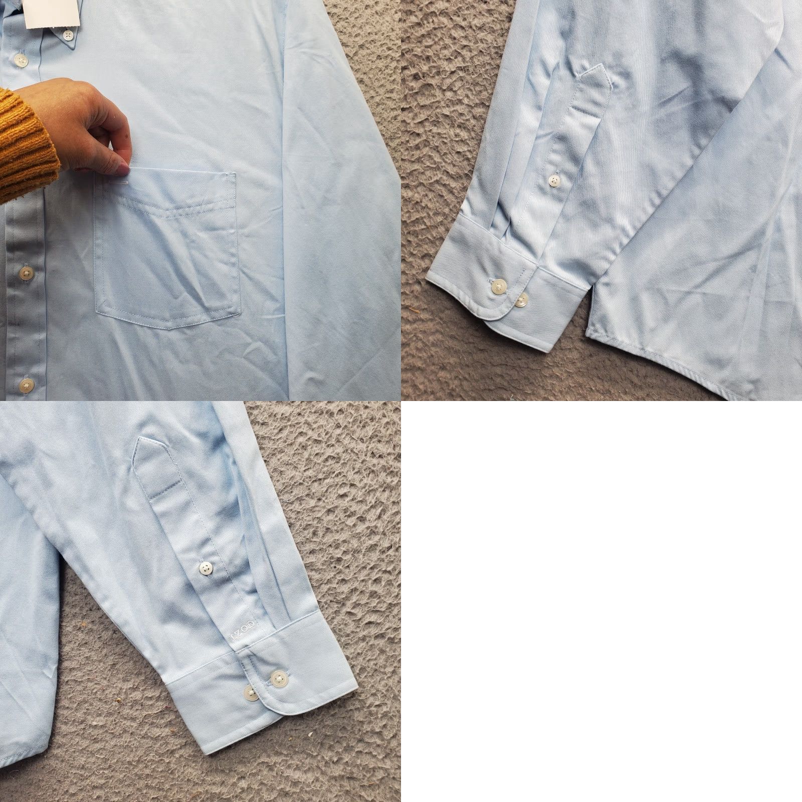 Izod IZOD Saltwater Shirt Mens Large Blue Classic Fit Easy Care Collared Button Down Size US L / EU 52-54 / 3 - 8 Thumbnail