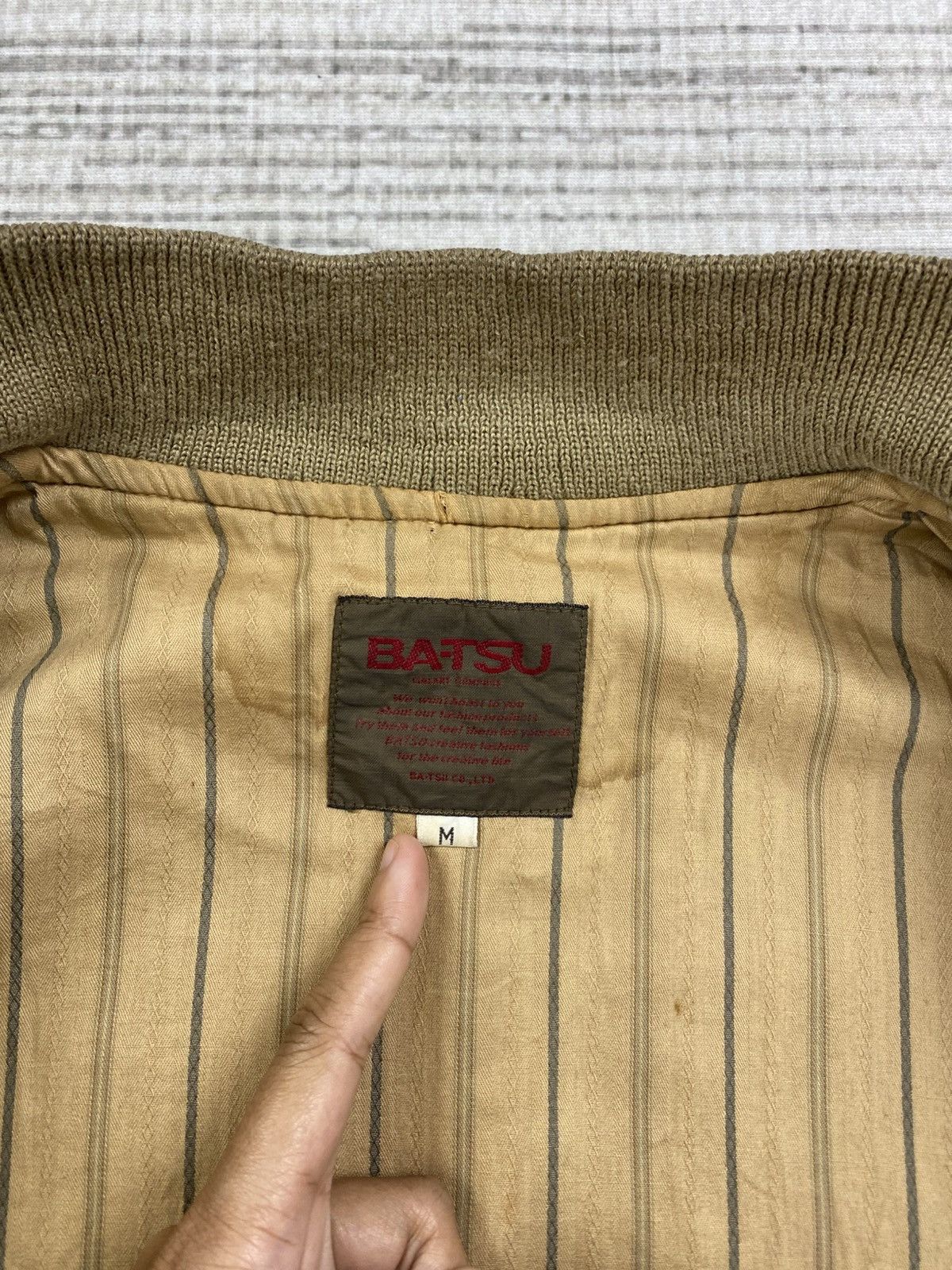 Japanese Brand × Vintage Vintage Ba-Tsu Co. league Leather Sleeve Varsity Jacket Size US L / EU 52-54 / 3 - 10 Thumbnail