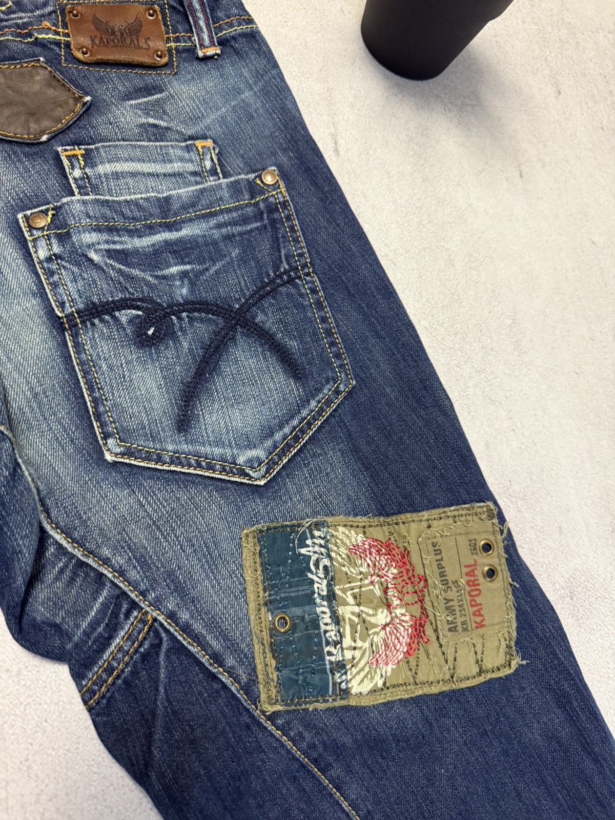 Japanese Brand SICK🔥 Japanese Wash Distressed Crash Jeans Denim Pants 90s Size US 31 - 6 Thumbnail