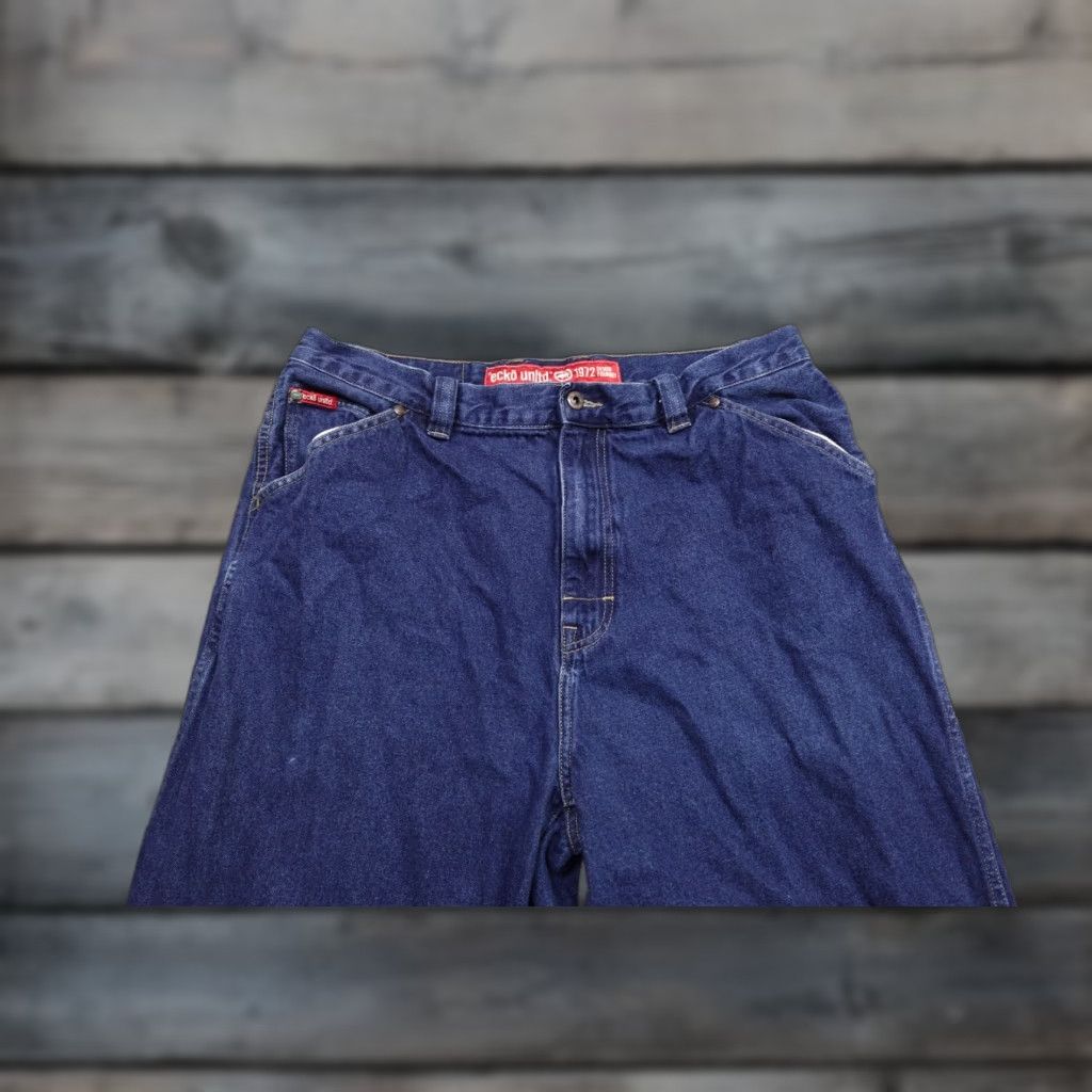 Ecko Unltd. VINTAGE Ecko Unltd Short Mens 38 Blue Baggy Wide Leg Loose Fit Dark Wash Skater Size US 38 / EU 54 - 1 Thumbnail