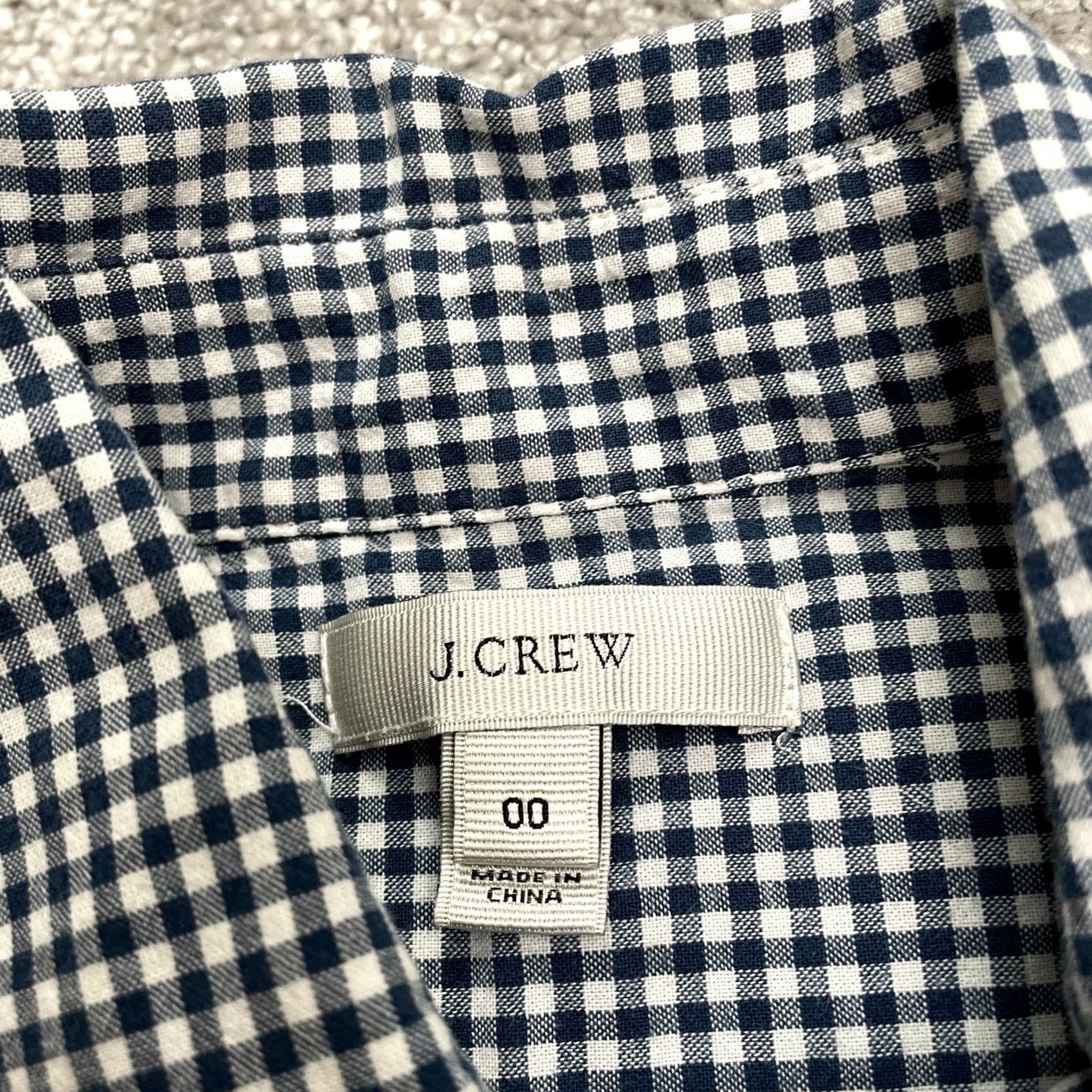 J.Crew J.Crew Striped Popover Shirt Womens 00 Blue White Button-Down Cotton Top Shirt Casual Womens 00 Blue White Striped Button-Up Cotton Top Size XXS / US 00 / IT 34 - 4 Thumbnail