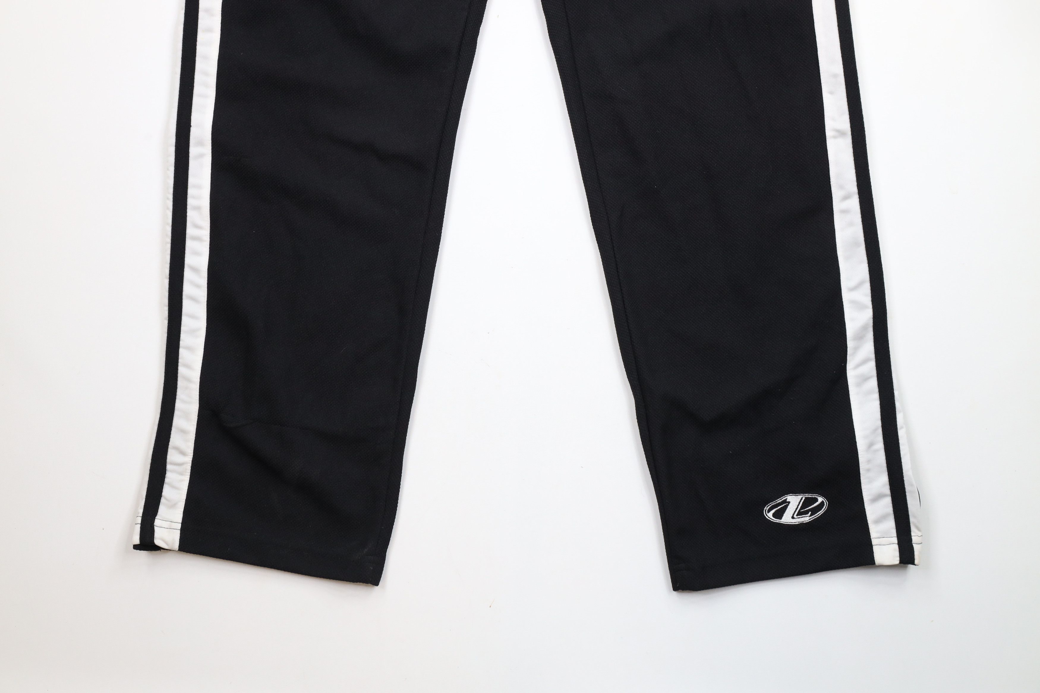 Vintage Vintage 90s Streetwear Striped Wide Leg Tearaway Pants Black Size US 38 / EU 54 - 4 Thumbnail