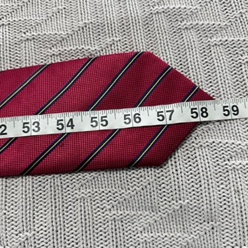 Paul Stuart Paul Stuart red and navy striped silk tie Size ONE SIZE - 5 Thumbnail
