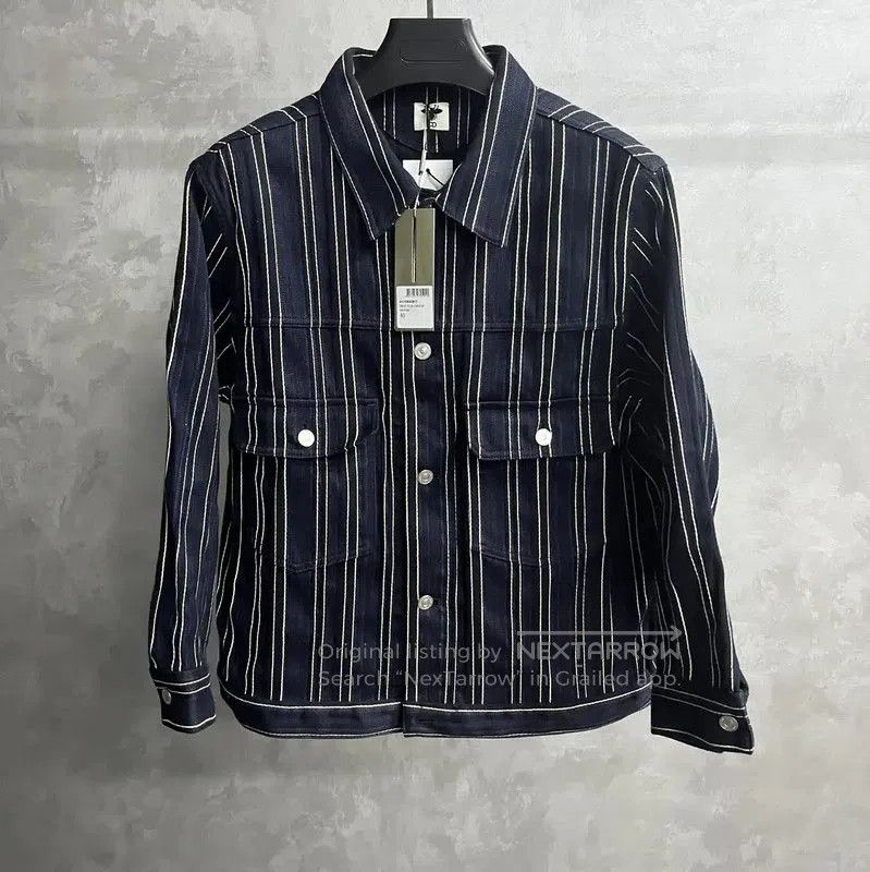 Dior Dior Women's Navy Striped Cotton Jacket . Size L / US 10 / IT 46 - 1 Thumbnail
