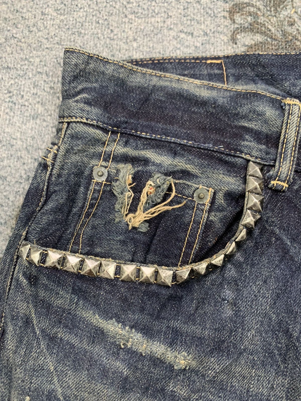 Self Edge Nice Sifury Copper Riveted Selvedge Denim Pant Made in Japan Size US 31 - 8 Thumbnail