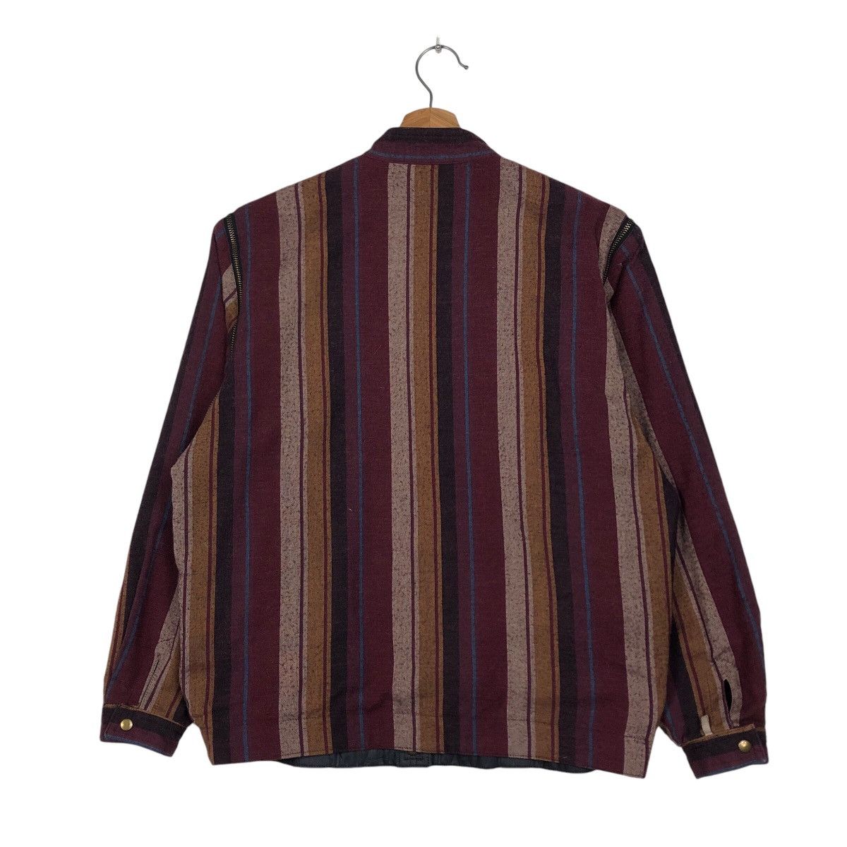 Japanese Brand 📌Vintage Bomber Jacket Reversible Striped Issey Miyake Size US M / EU 48-50 / 2 - 9 Thumbnail