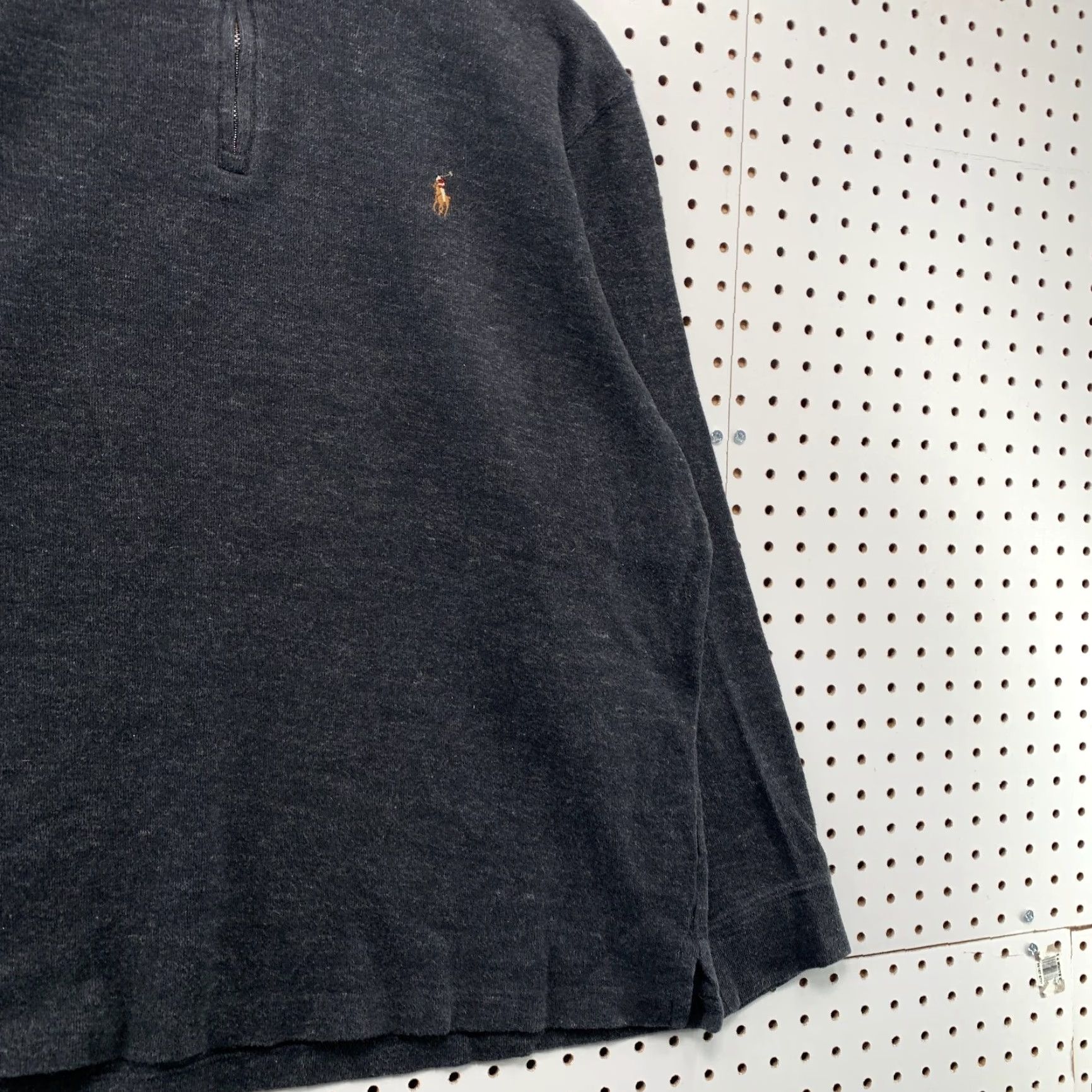 Polo Ralph Lauren Polo Ralph Lauren Sweater Mens XL Gray 1/4 Zip Leather Tab Long Sleeve Size US XL / EU 56 / 4 - 5 Thumbnail