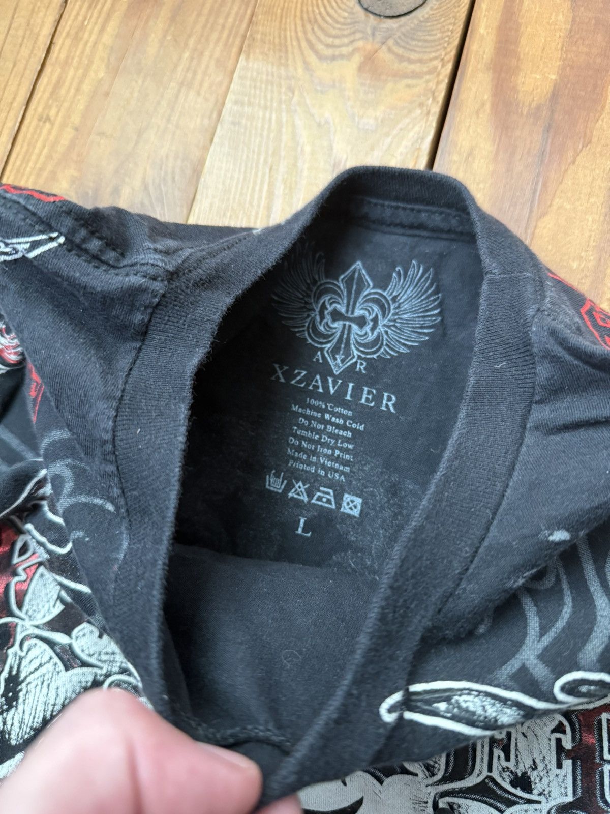 Affliction Vintage Y2K Xzavier Affliction Black All Over Print Shirt Size US L / EU 52-54 / 3 - 2 Thumbnail