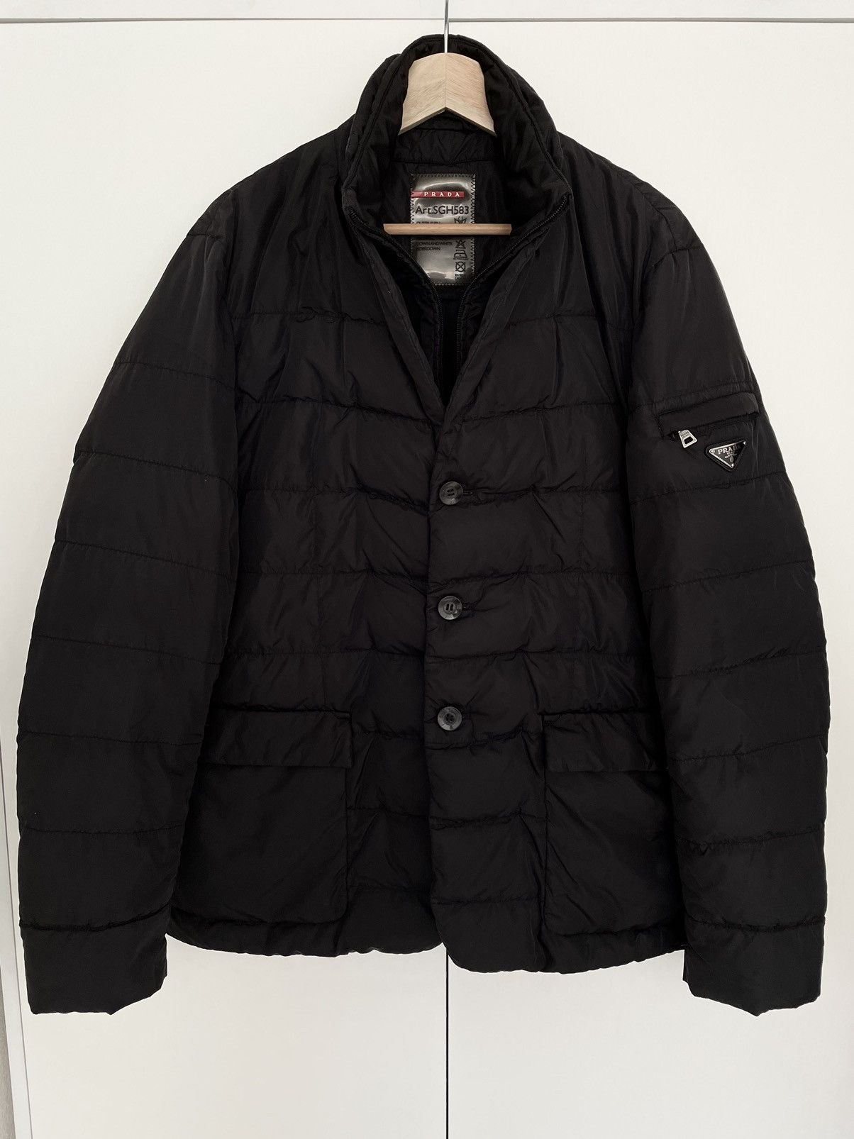 Prada Prada Milano Hybrid Puffer Down Triangle Badge Logo Jacket Size US M / EU 48-50 / 2 - 1 Thumbnail