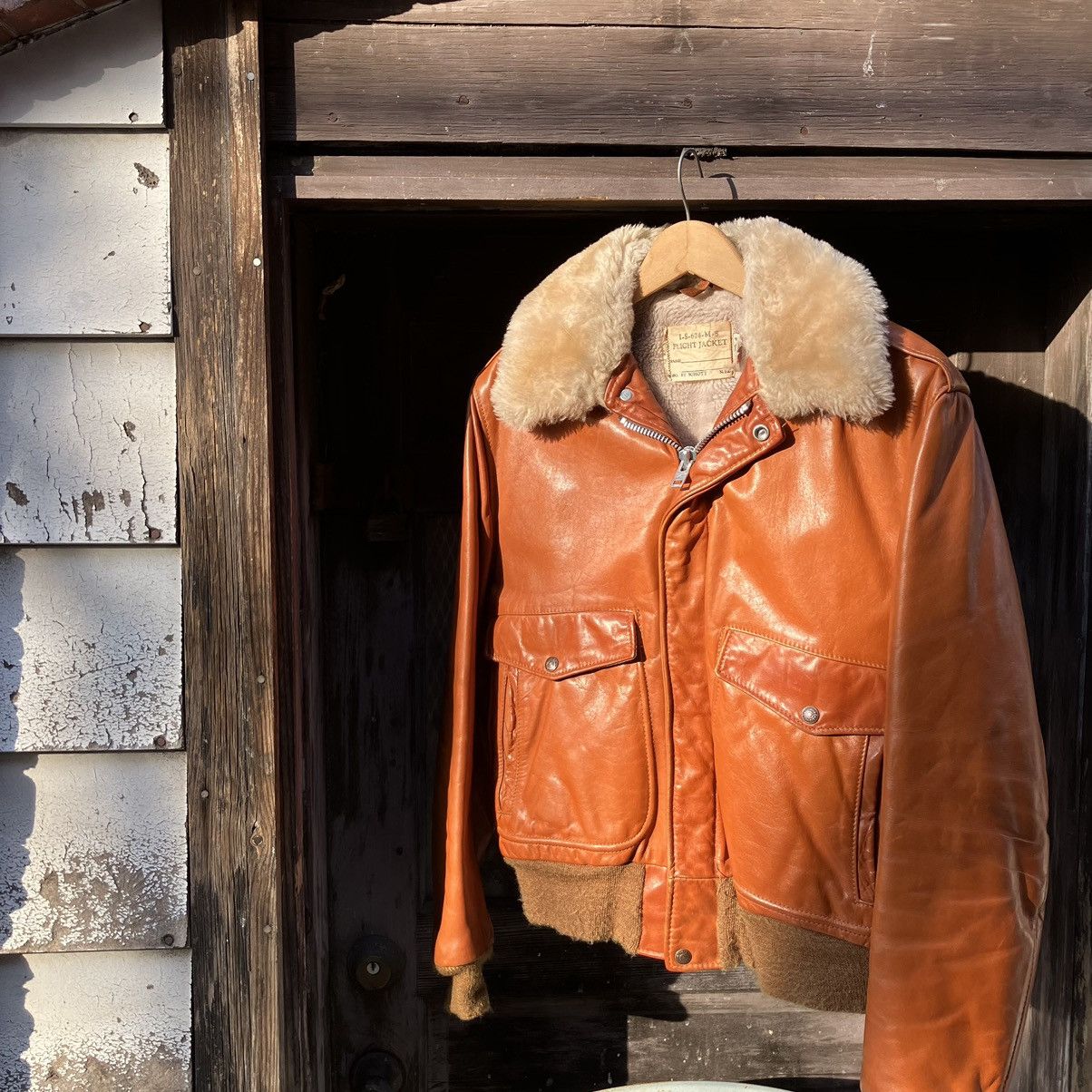 Vintage Vintage 1960s Schott Leather Fur lined Bomber Flight