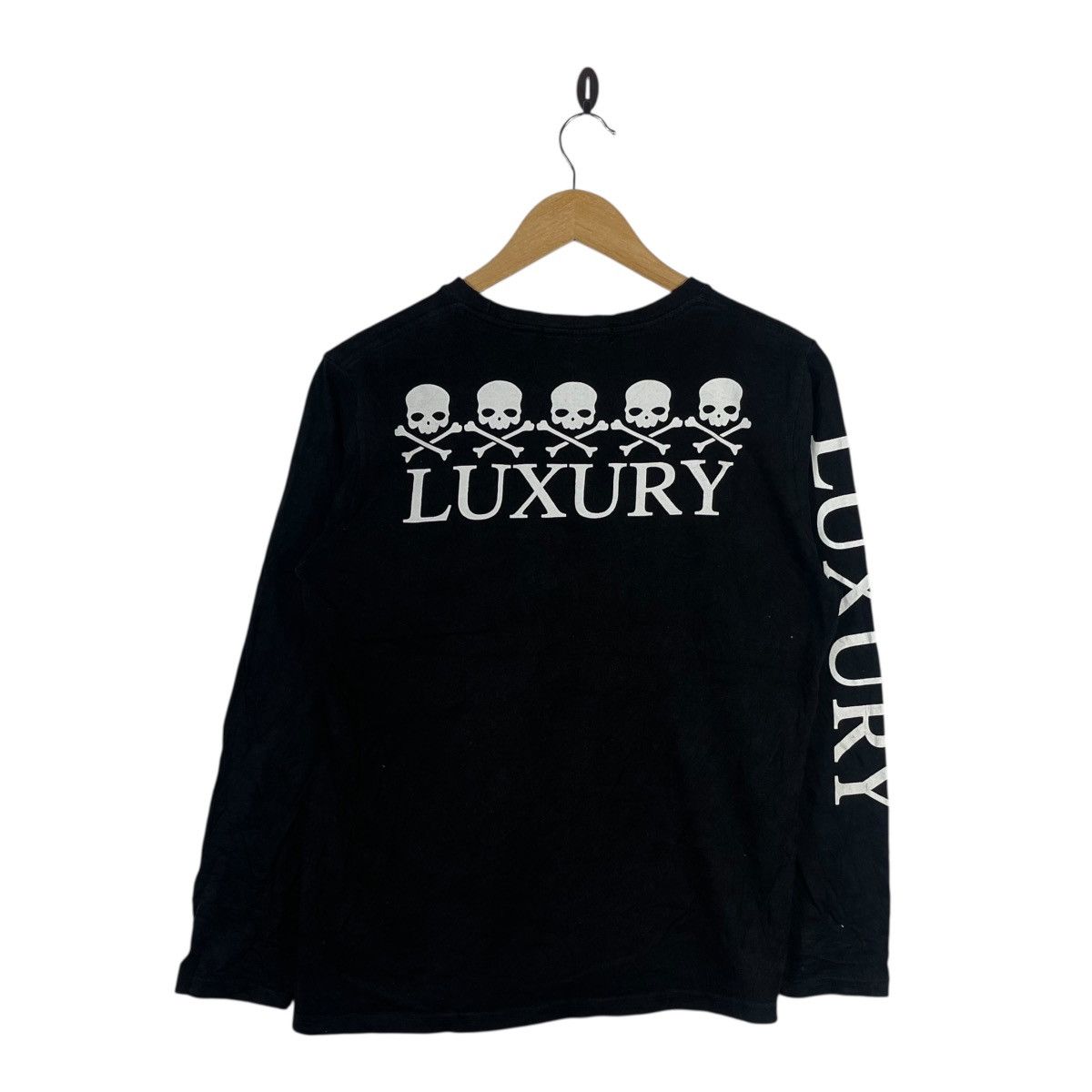 Vintage Hydrogen “Luxury” Skull Long Sleeve Tee | Italian Streetwear Size US L / EU 52-54 / 3 - 1 Thumbnail